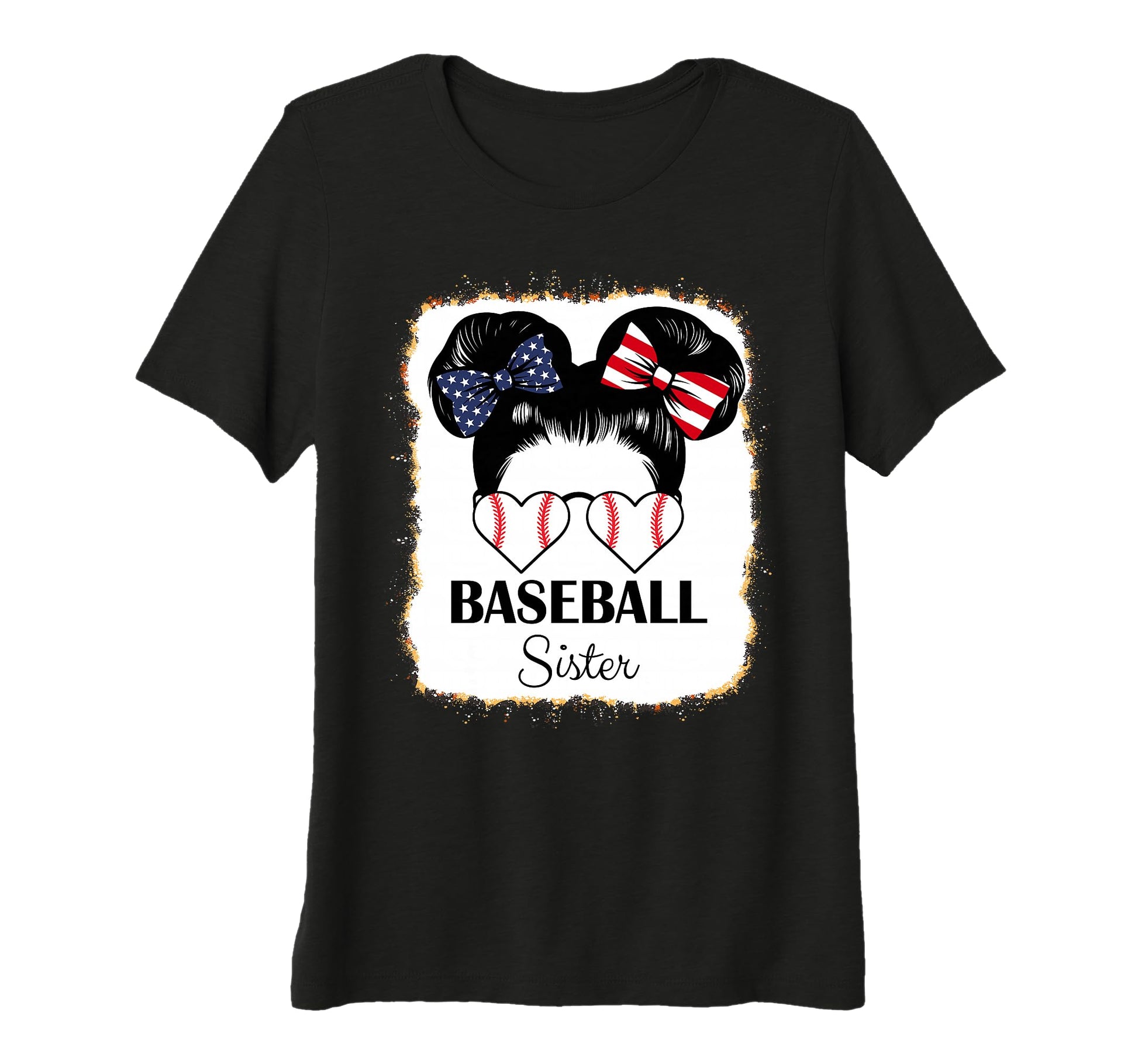 Womens Baseball Sister Bleached Leopard T-Shirt - Trendy Graphic Unisex - T-Shirt, Sweatshirt, Hoodie