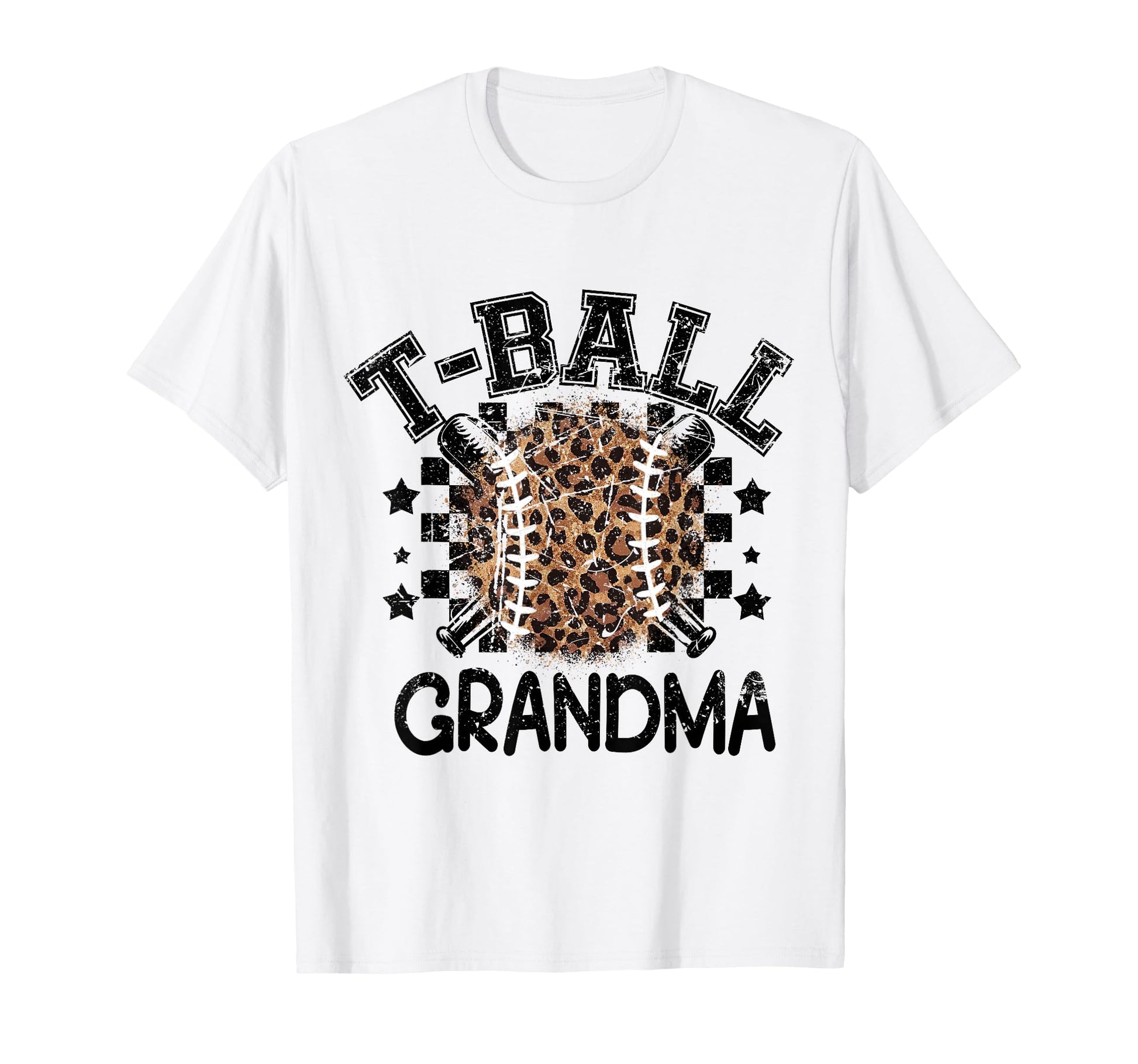 T Ball Grandma Leopard Cheetah T-Shirt - Custom Art Print for Adults - T-Shirt, Sweatshirt, Hoodie