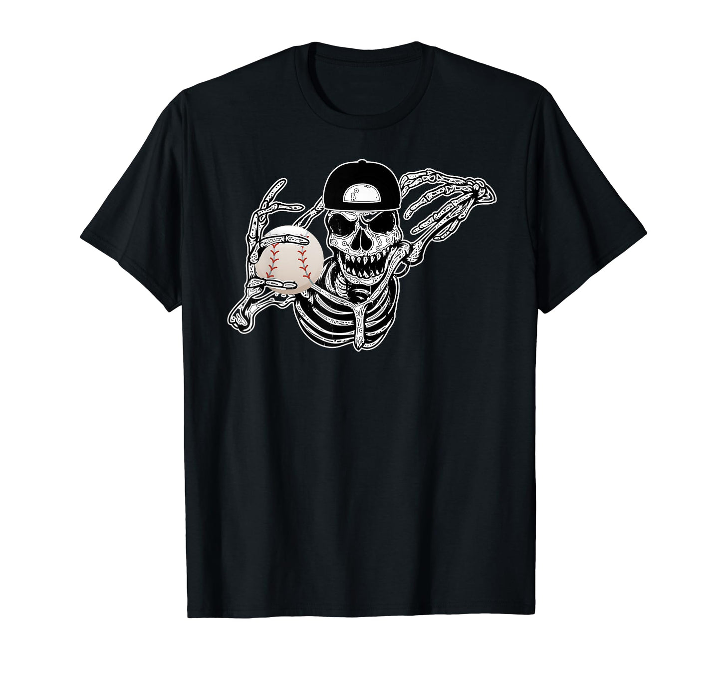 Halloween Skeleton Baseball Player T-Shirt - Fun Novelty Design for Adults - T-Shirt, Sweatshirt, Hoodie