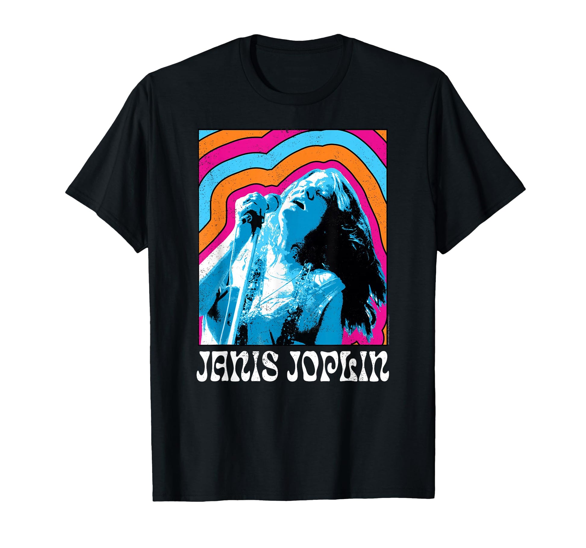 Janis Joplin Color Waves T-Shirt - Casual Everyday Wear Unisex - T-Shirt, Sweatshirt, Hoodie