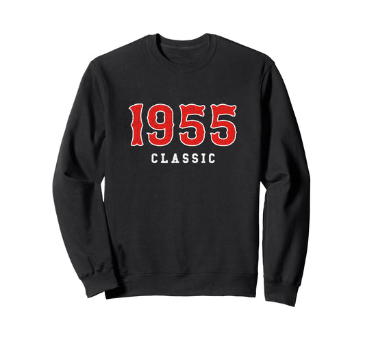 70 Year Old 1955 Baseball Fan 70Th Sweatshirt - Unique Graphic Unisex - T-Shirt, Sweatshirt, Hoodie