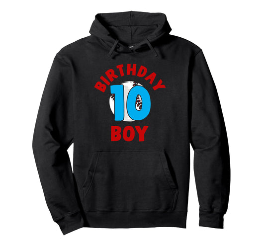 10Th Birthday Baseball Birthday Ten Years Hoodie - Unique Graphic Unisex - T-Shirt, Sweatshirt, Hoodie