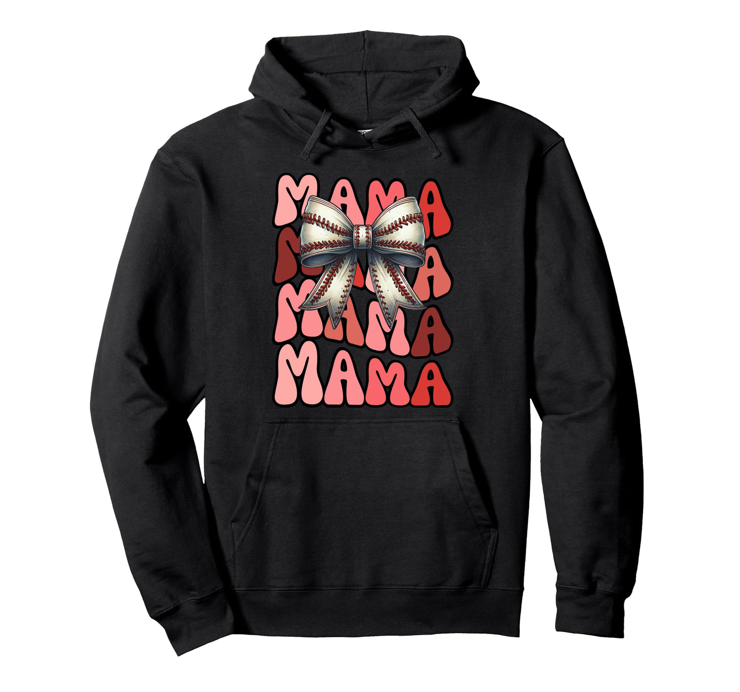 Groovy Mama Baseball Coquette Hoodie - Fun Novelty Design for Adults - T-Shirt, Sweatshirt, Hoodie