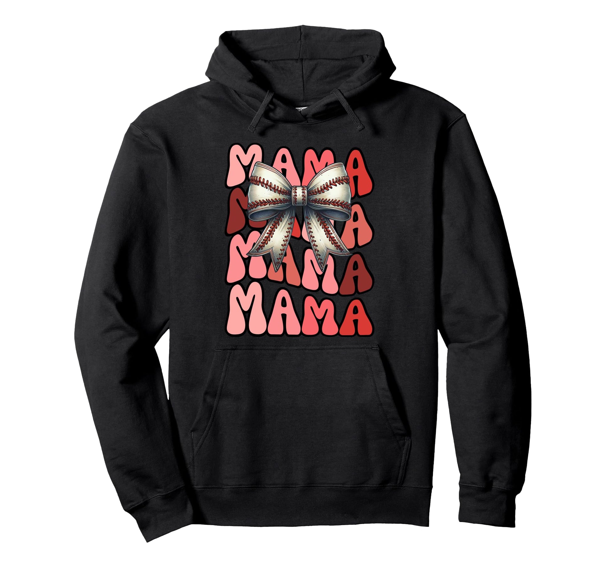 Groovy Mama Baseball Coquette Hoodie - Fun Novelty Design for Adults - T-Shirt, Sweatshirt, Hoodie