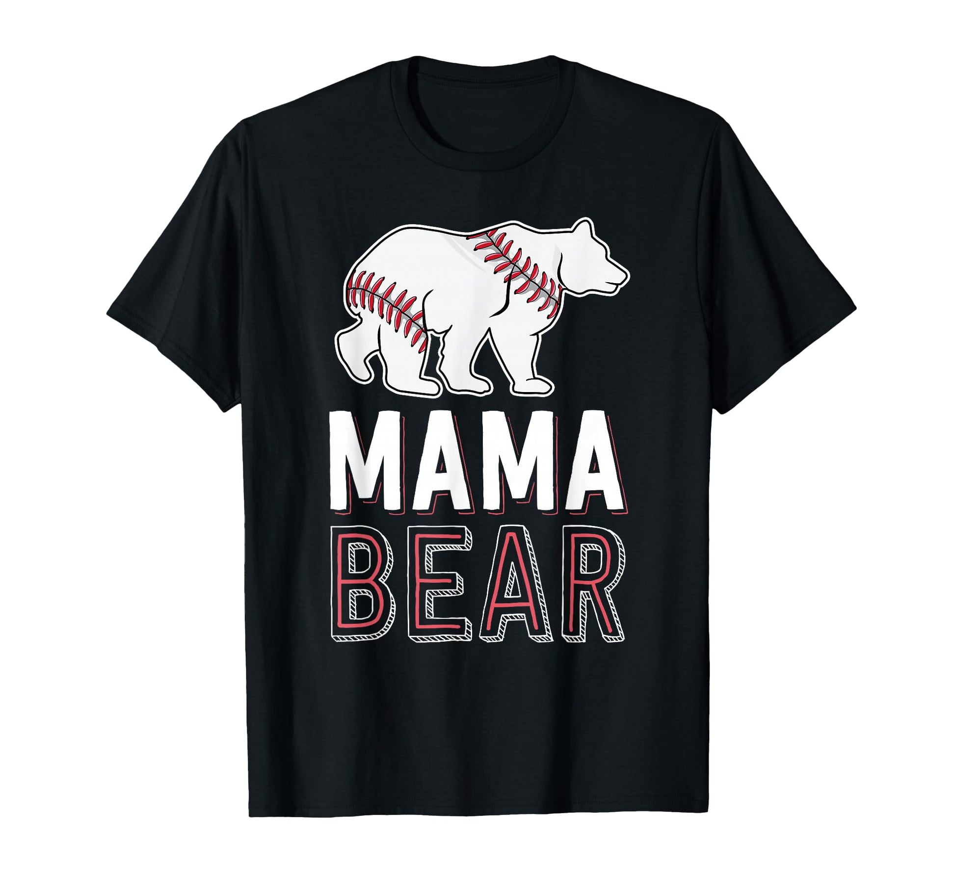 Mama Bear Mom Baseball Shirts T-Shirt - Minimalist Print Men Women - T-Shirt, Sweatshirt, Hoodie