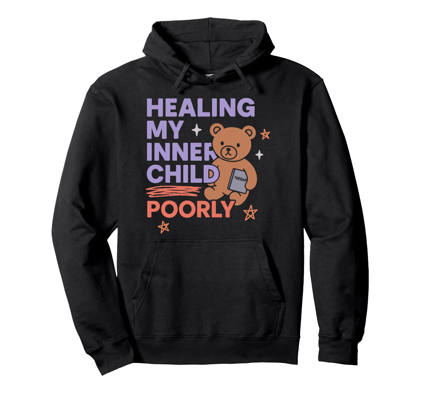 Hot Anxiety Glam Therapy Overthinking Hoodie - Novelty Apparel Men Women - T-Shirt, Sweatshirt, Hoodie