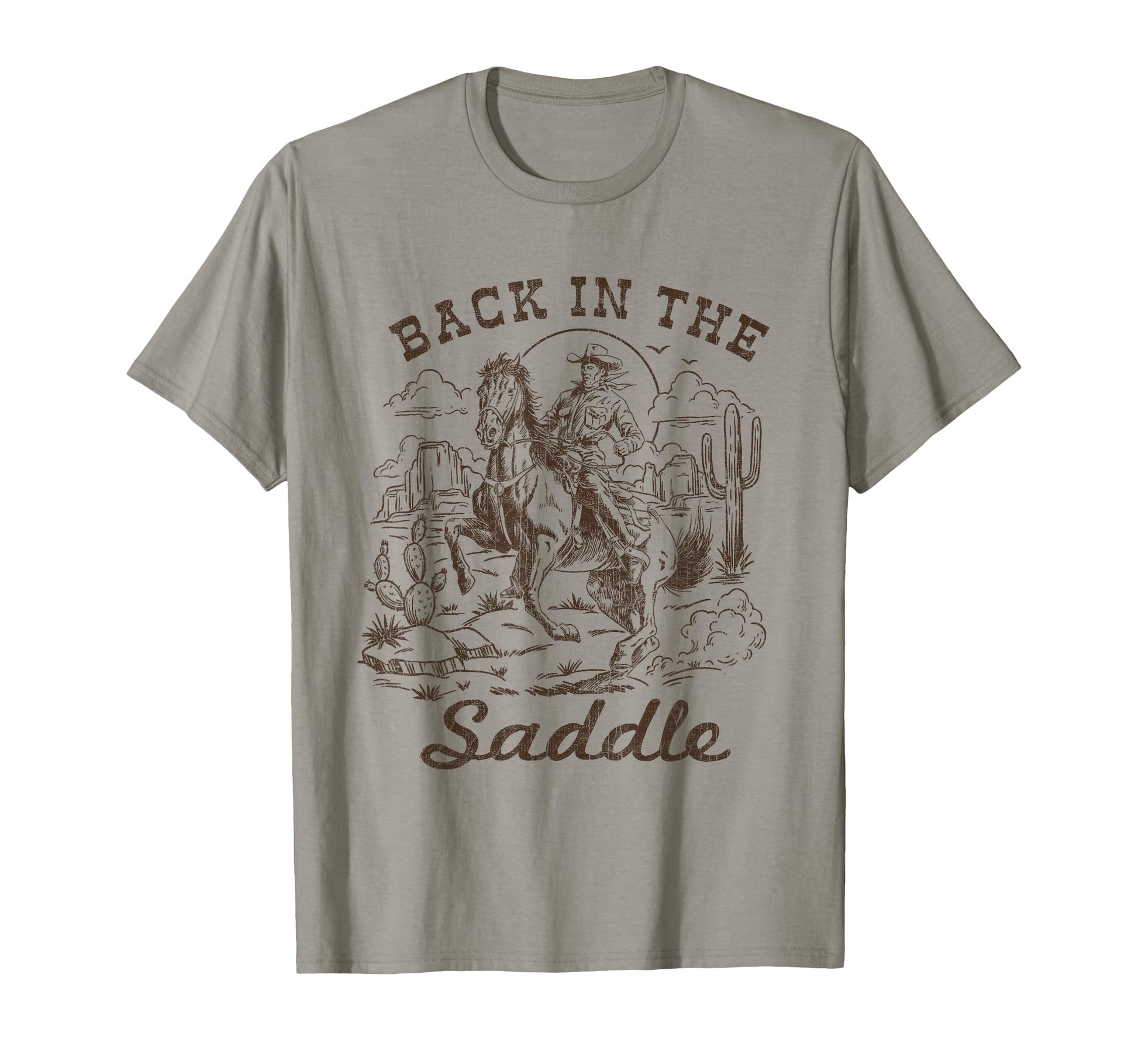 Back Saddle Western Rodeo Horse T-Shirt - Fun Novelty Design for Adults - T-Shirt, Sweatshirt, Hoodie