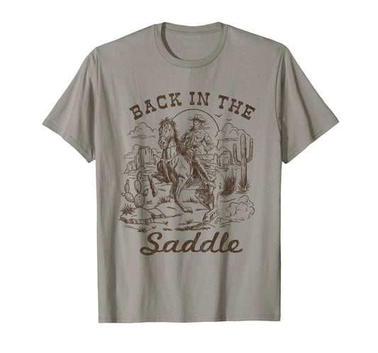 Back Saddle Western Rodeo Horse T-Shirt - Fun Novelty Design for Adults - T-Shirt, Sweatshirt, Hoodie