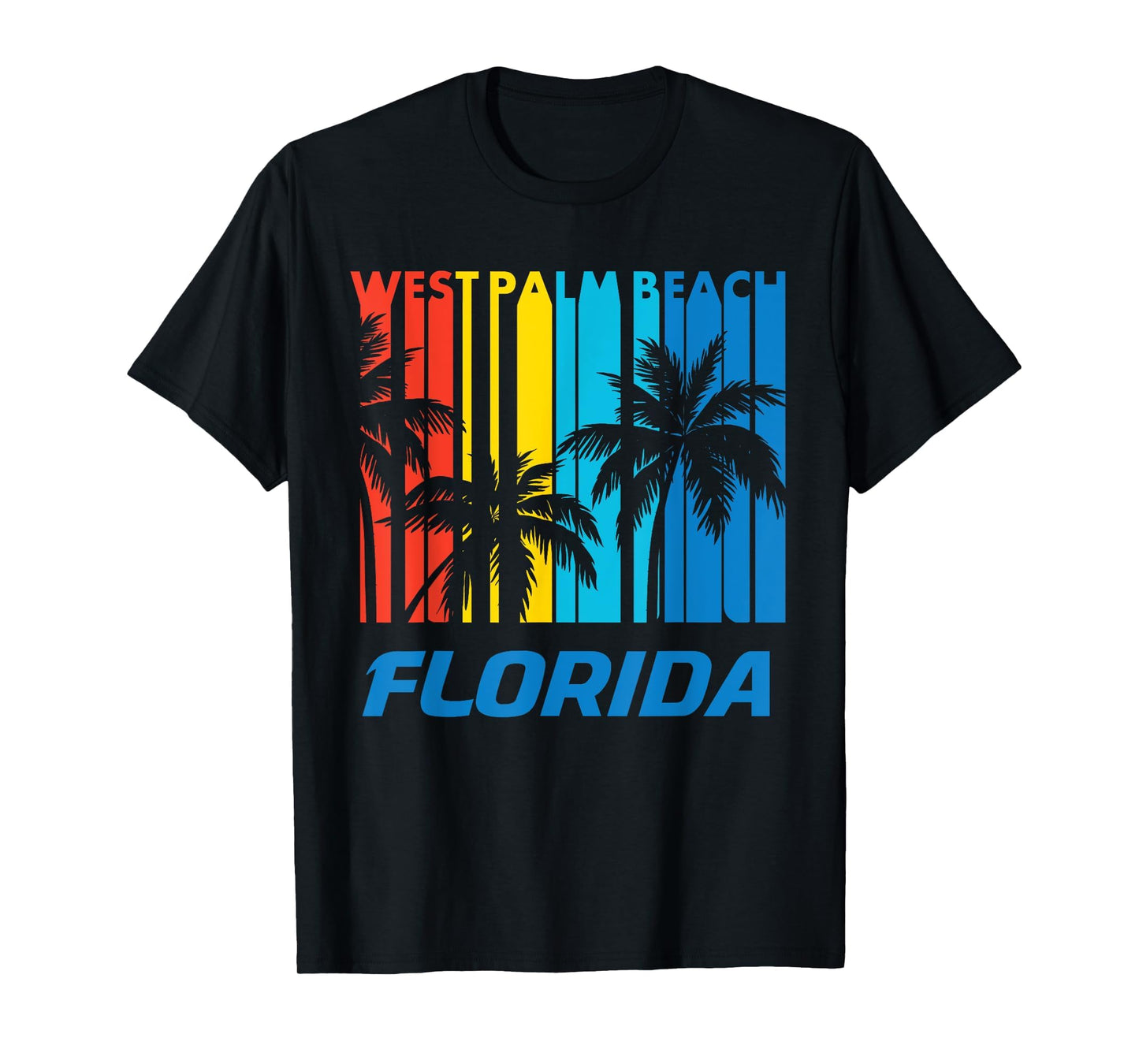 West Palm Beach Florida Palm Trees T-Shirt - Novelty Apparel Unisex - T-Shirt, Sweatshirt, Hoodie