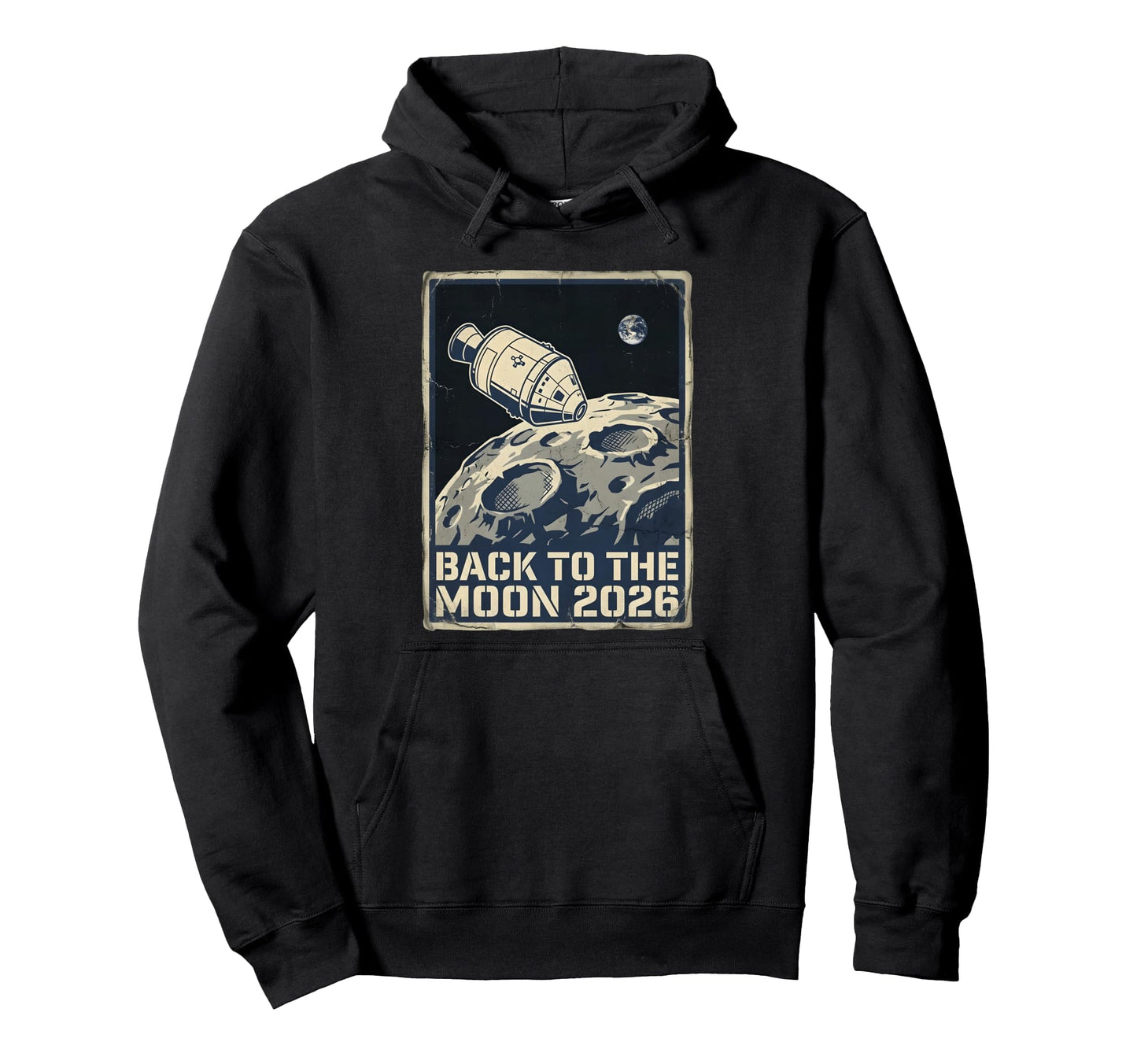 Back To Moon 2026 Funny Astronaut Hoodie - Casual Everyday Wear Men Women - T-Shirt, Sweatshirt, Hoodie