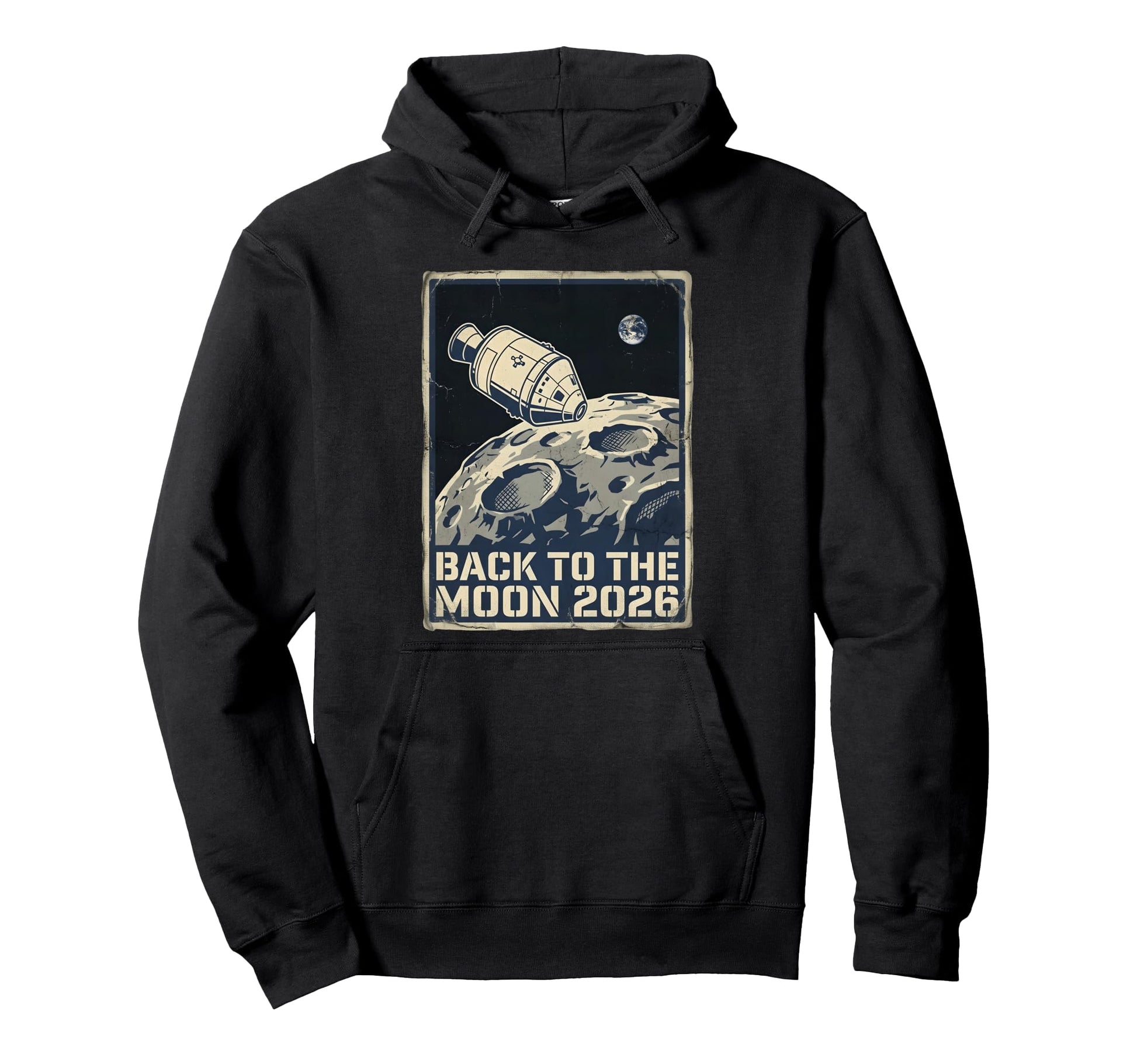 Back To Moon 2026 Funny Astronaut Hoodie - Casual Everyday Wear Men Women - T-Shirt, Sweatshirt, Hoodie