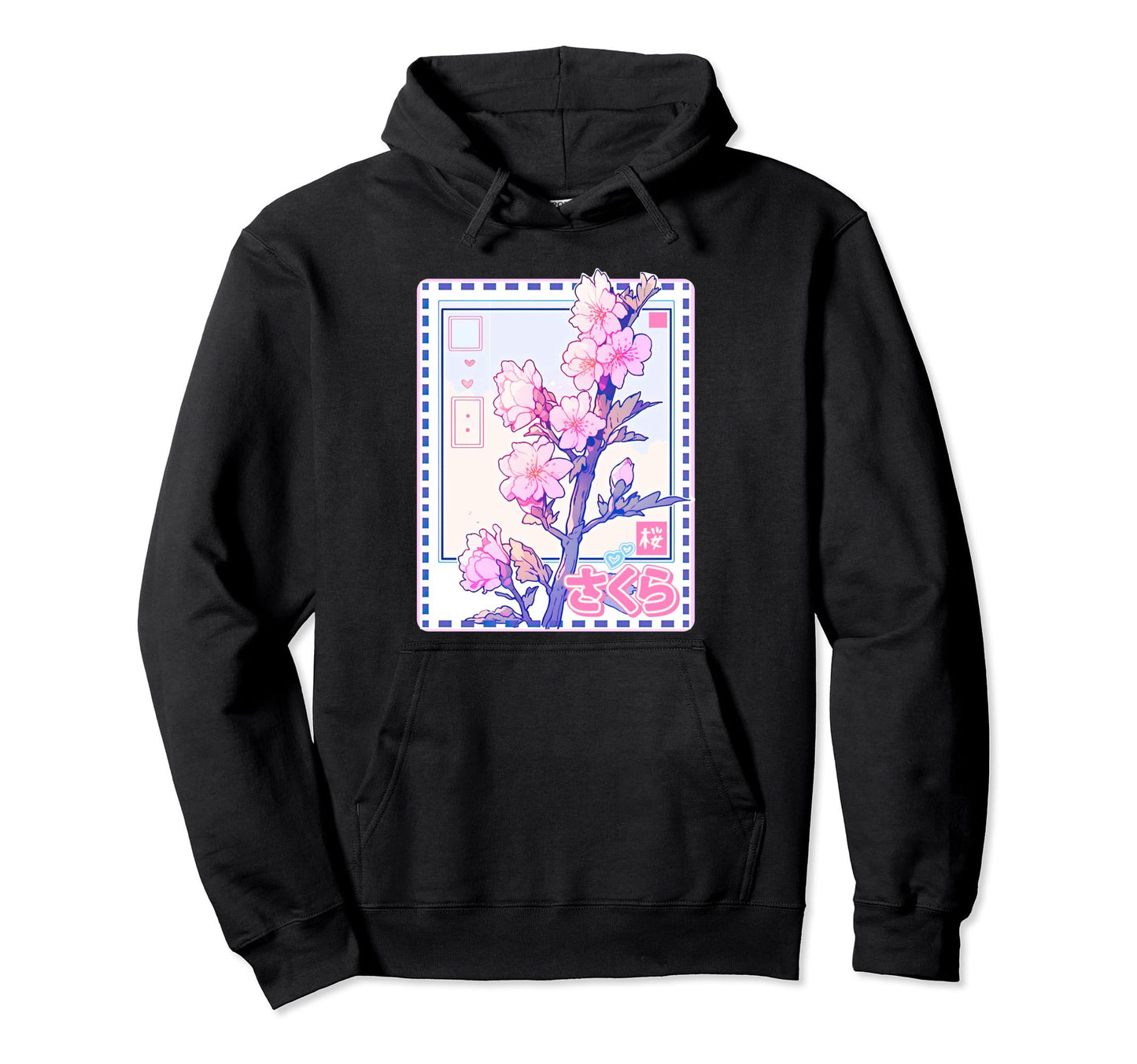 Y2K Sakura Flower Retrofuturism Hoodie - Aesthetic Graphic Men Women - T-Shirt, Sweatshirt, Hoodie