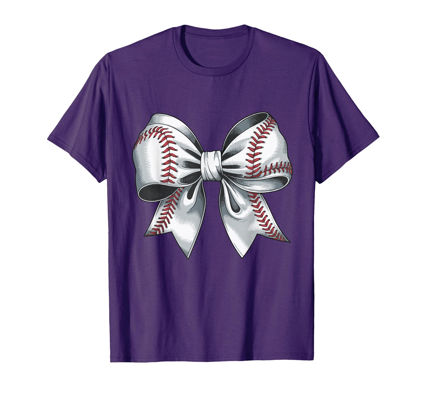 Baseball Bow Baseball Mom Mothers Day T-Shirt - Fun Novelty Design Unisex - T-Shirt, Sweatshirt, Hoodie