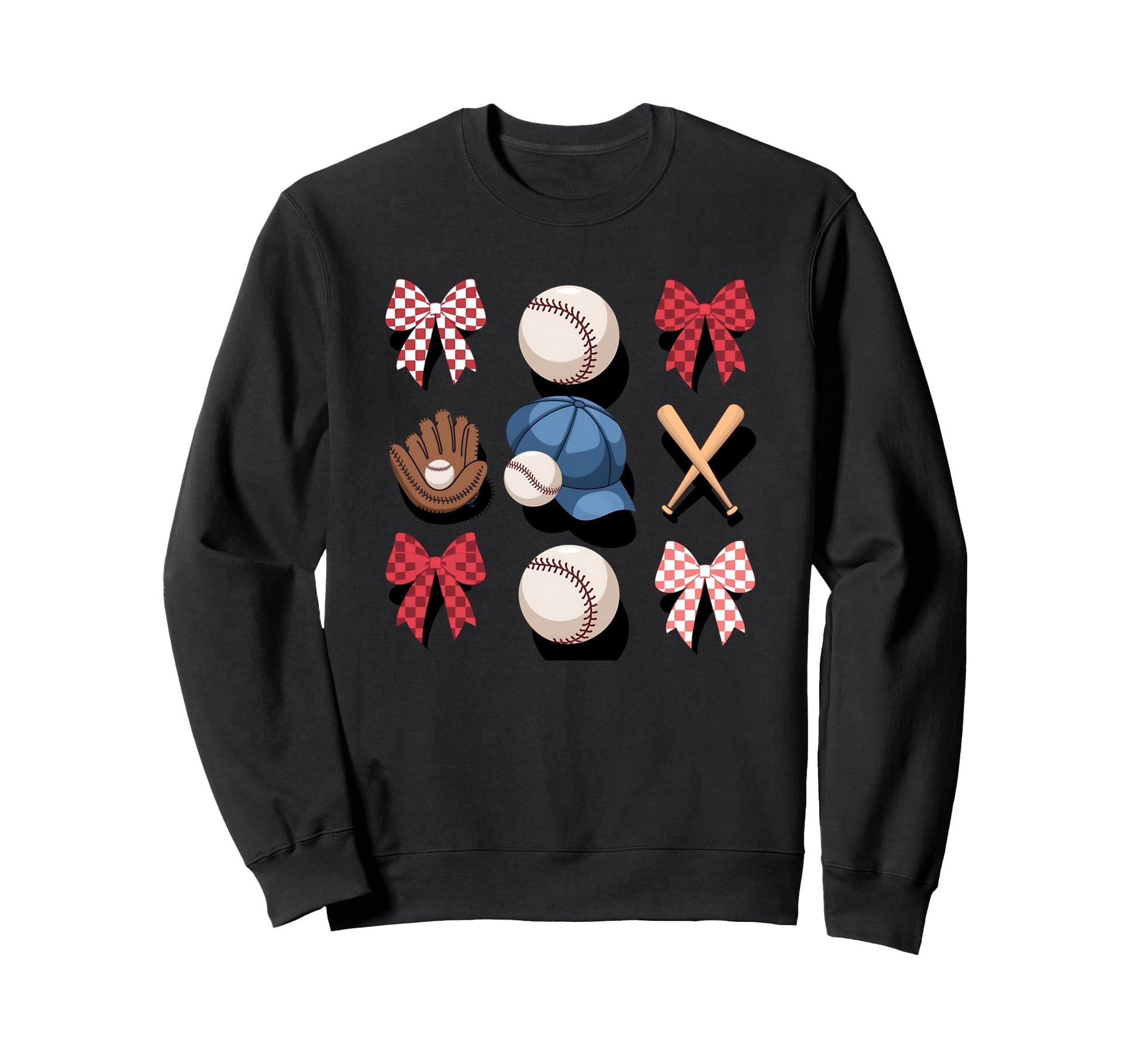 Baseball Mom Coquette Bow Mothers Day Sweatshirt - Graphic Print Unisex - T-Shirt, Sweatshirt, Hoodie