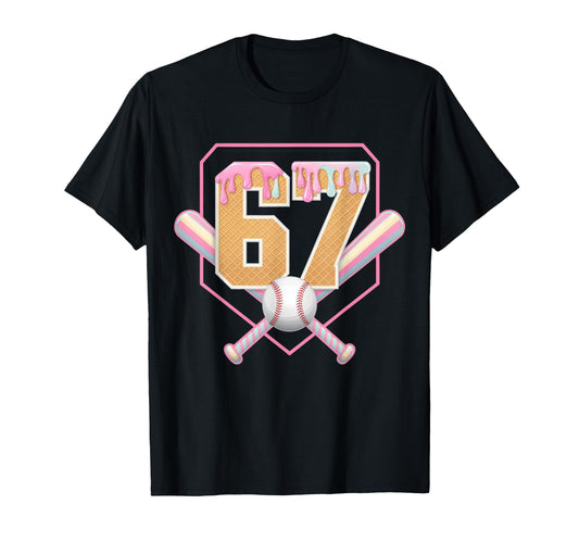 Baseball Drip Number 67 Player Or 67Th T-Shirt - Novelty Apparel Unisex - T-Shirt, Sweatshirt, Hoodie