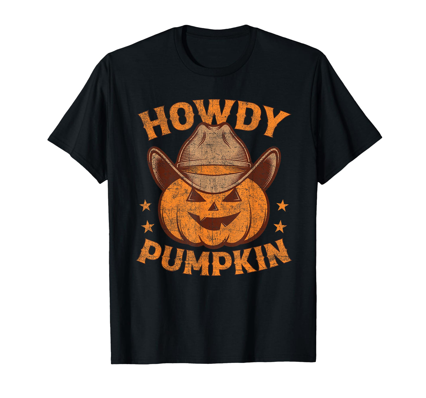 Howdy Pumpkin Autumn Western Halloween T-Shirt - Custom Art Print Unisex - T-Shirt, Sweatshirt, Hoodie
