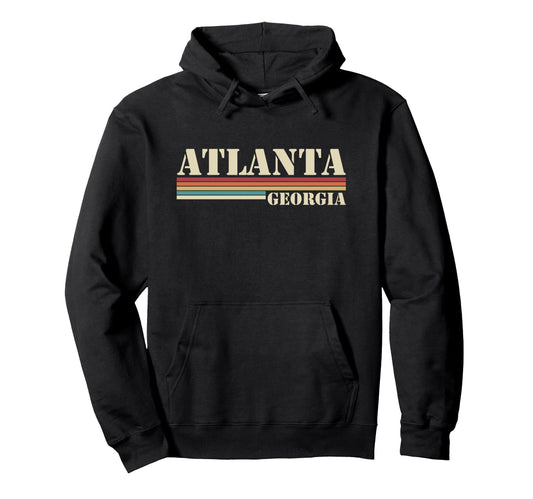 Atlanta Georgia Stripes Hoodie - Novelty Apparel for Adults - T-Shirt, Sweatshirt, Hoodie