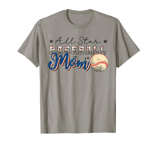All Star Baseball Mom T-Shirt - Custom Art Print Unisex - T-Shirt, Sweatshirt, Hoodie