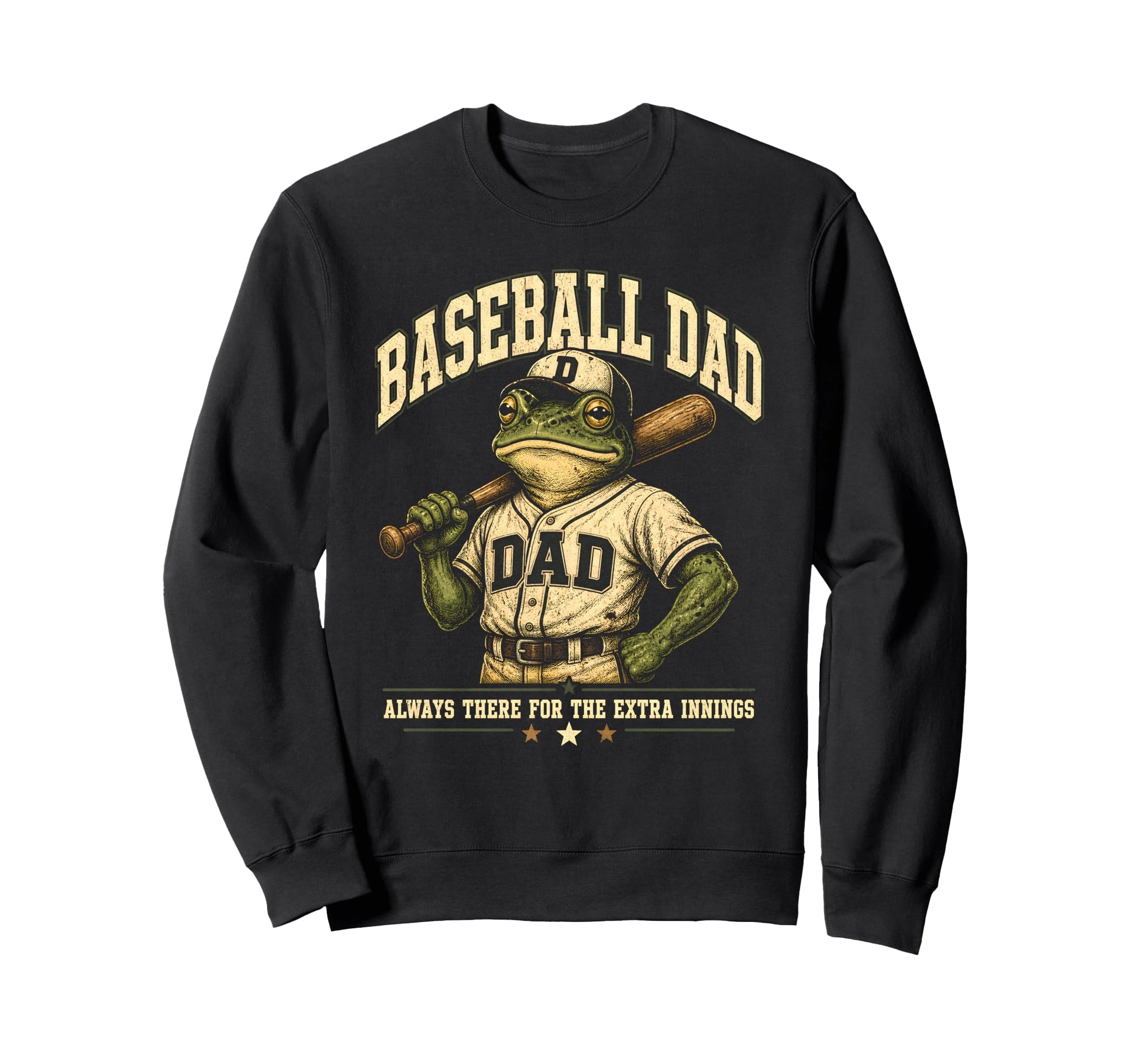 Funny Baseball Dad Frog Extra Sweatshirt - Unique Graphic Men Women - T-Shirt, Sweatshirt, Hoodie
