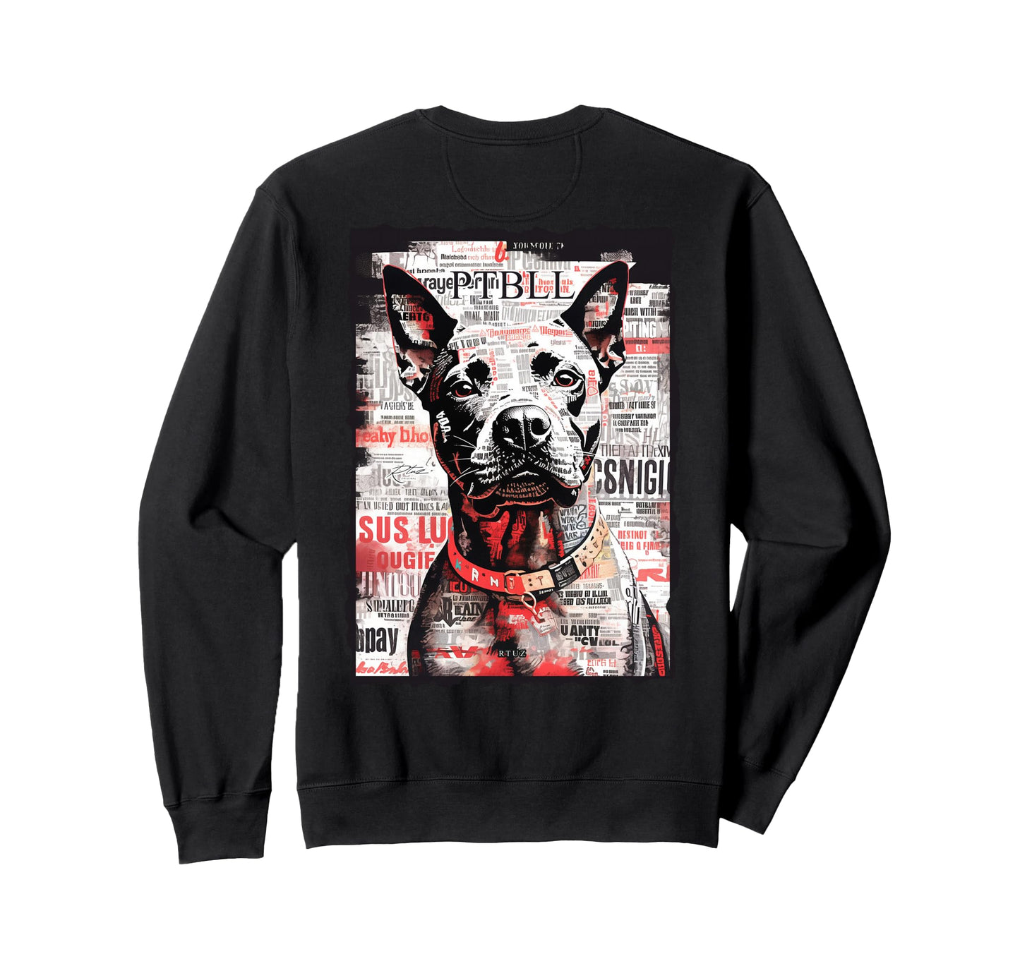 Back Y2K Streetwear Dog Pit Bull Sweatshirt - Fun Novelty Design Men Women - T-Shirt, Sweatshirt, Hoodie