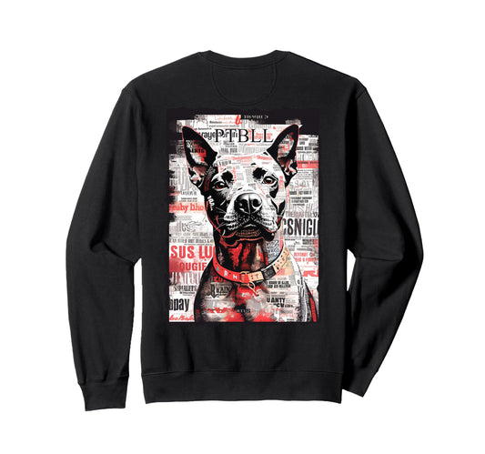 Back Y2K Streetwear Dog Pit Bull Sweatshirt - Fun Novelty Design Men Women - T-Shirt, Sweatshirt, Hoodie