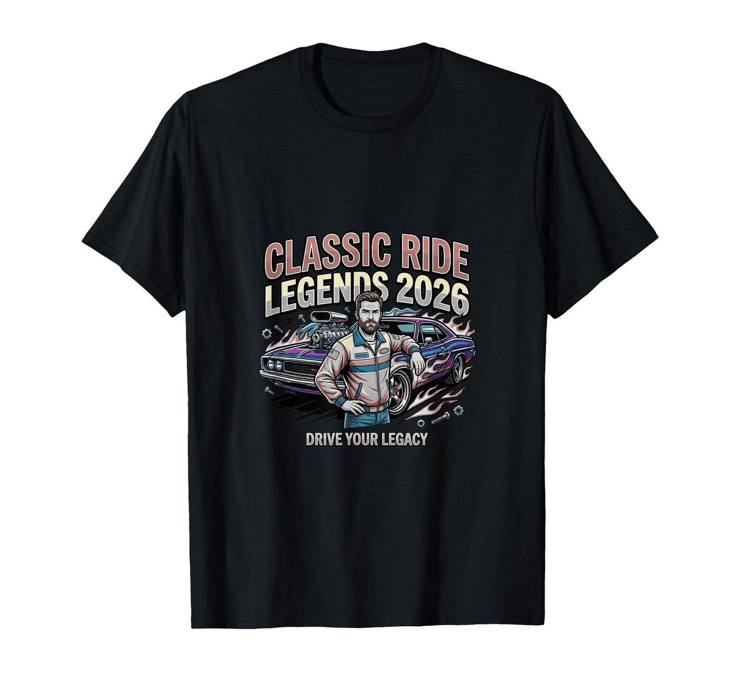 Ride Legends Muscle Car Heritage T-Shirt - Fun Novelty Design Unisex - T-Shirt, Sweatshirt, Hoodie