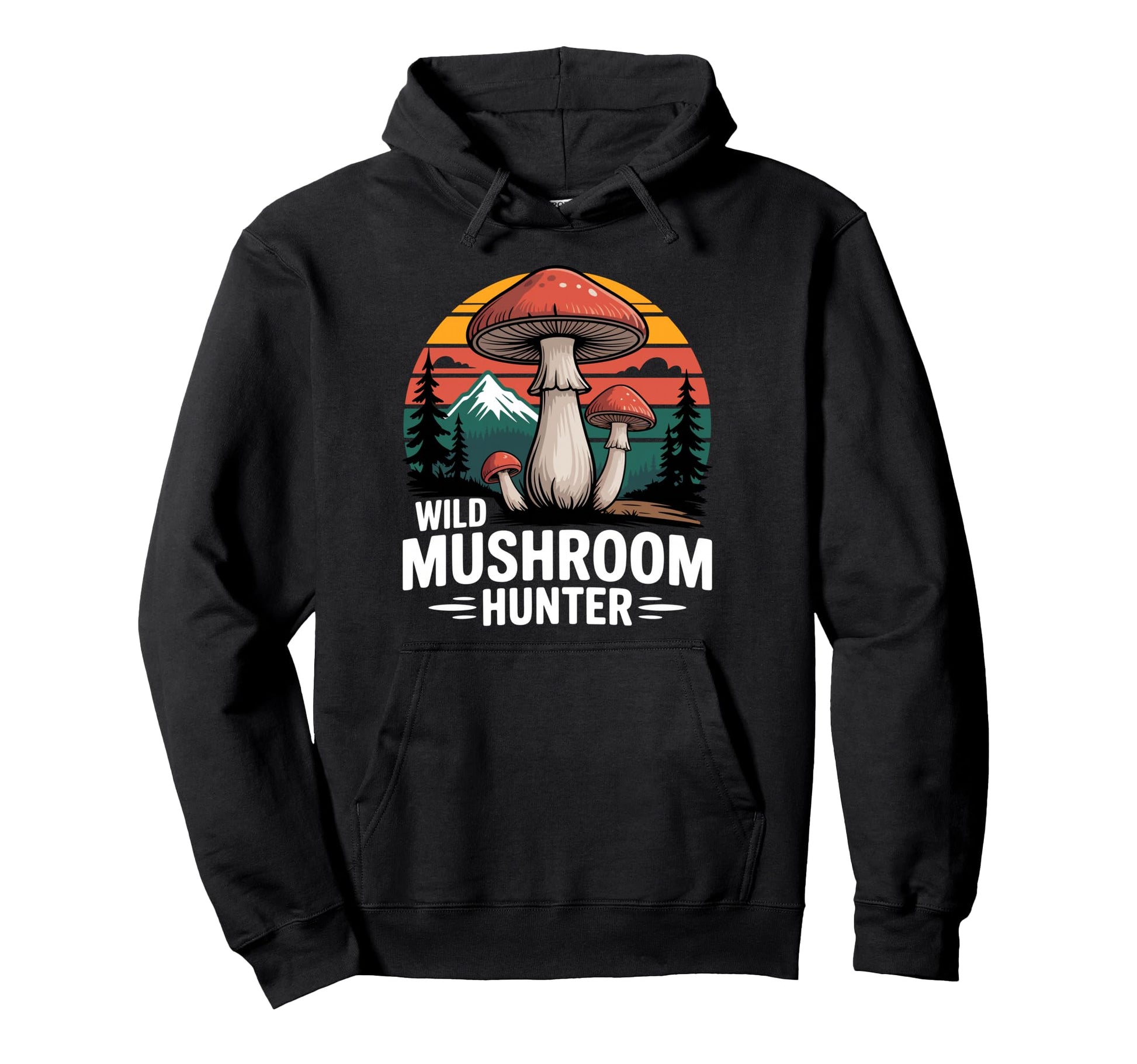 Wild Mushroom Hunter Foraging Hoodie - Minimalist Print for Adults - T-Shirt, Sweatshirt, Hoodie