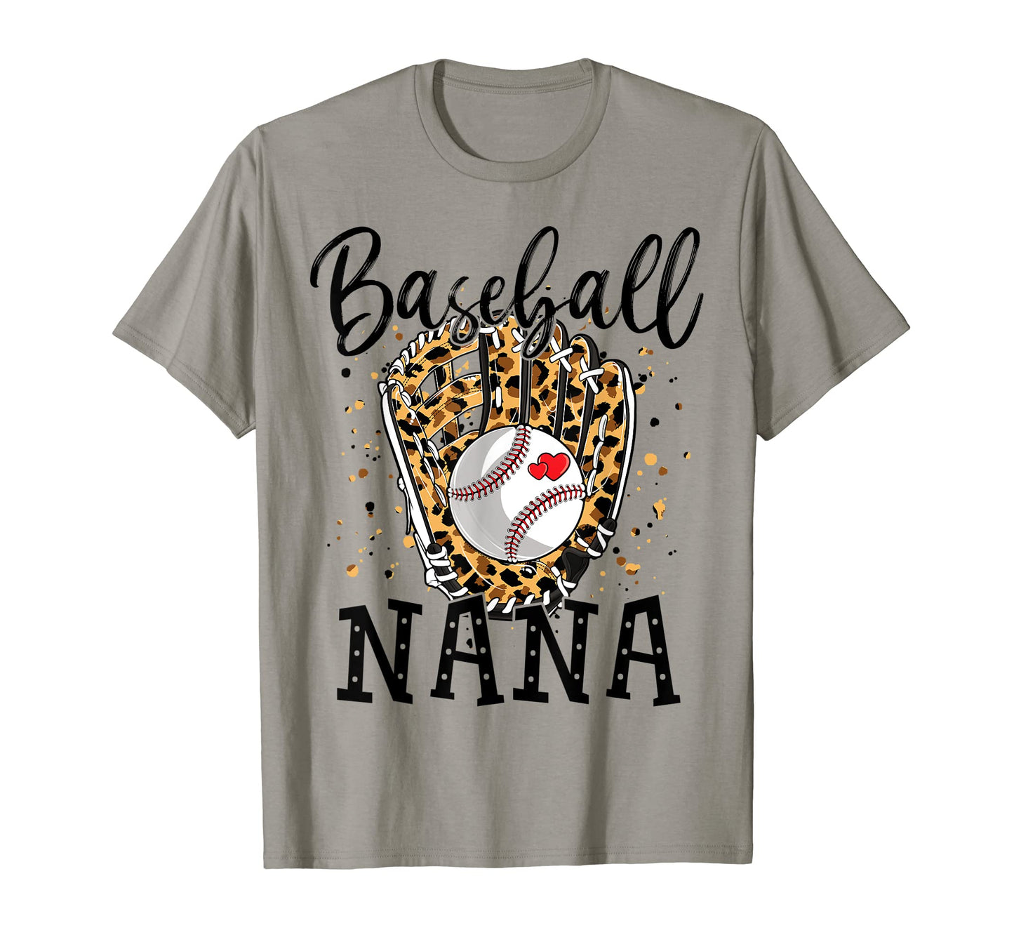 Baseball Nana Leopard Baseball Lovers T-Shirt - Minimalist Print Men Women - T-Shirt, Sweatshirt, Hoodie