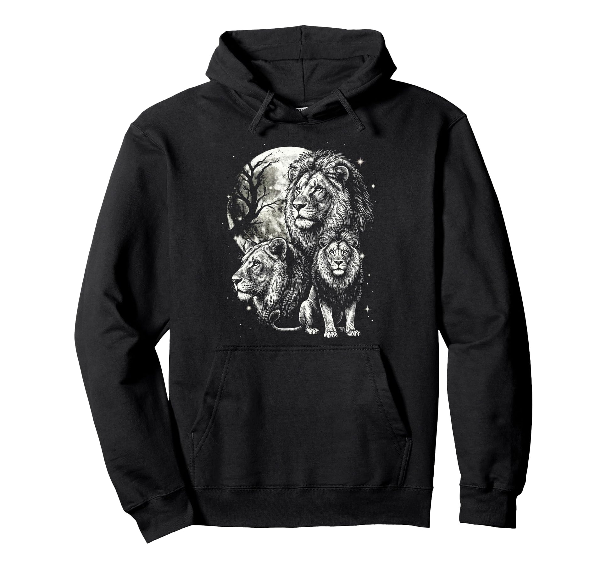 Lion 90S Aesthetic Y2K Lion Hoodie - Novelty Apparel Men Women - T-Shirt, Sweatshirt, Hoodie