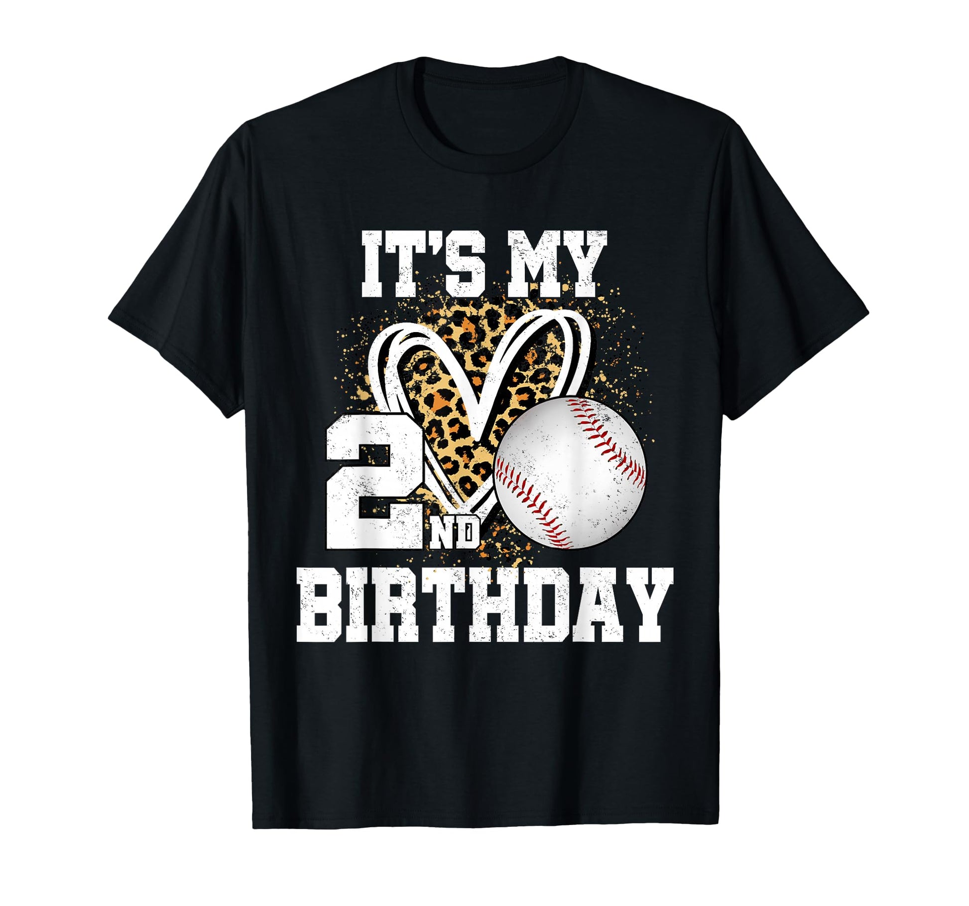 Its My 2Nd Birthday Baseball 2 Year Old T-Shirt - Graphic Print Unisex - T-Shirt, Sweatshirt, Hoodie