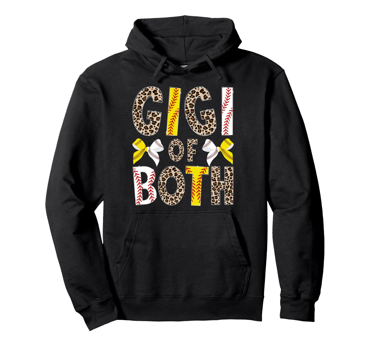 Gigi Both Leopard Softball Baseball Gigi Hoodie - Graphic Print Unisex - T-Shirt, Sweatshirt, Hoodie