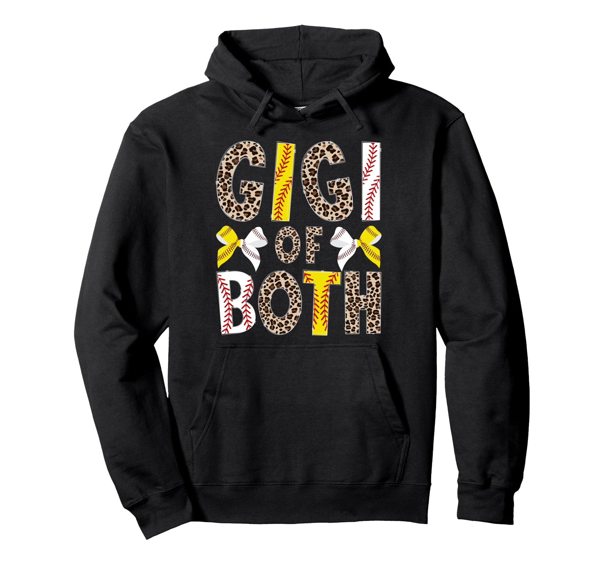 Gigi Both Leopard Softball Baseball Gigi Hoodie - Graphic Print Unisex - T-Shirt, Sweatshirt, Hoodie