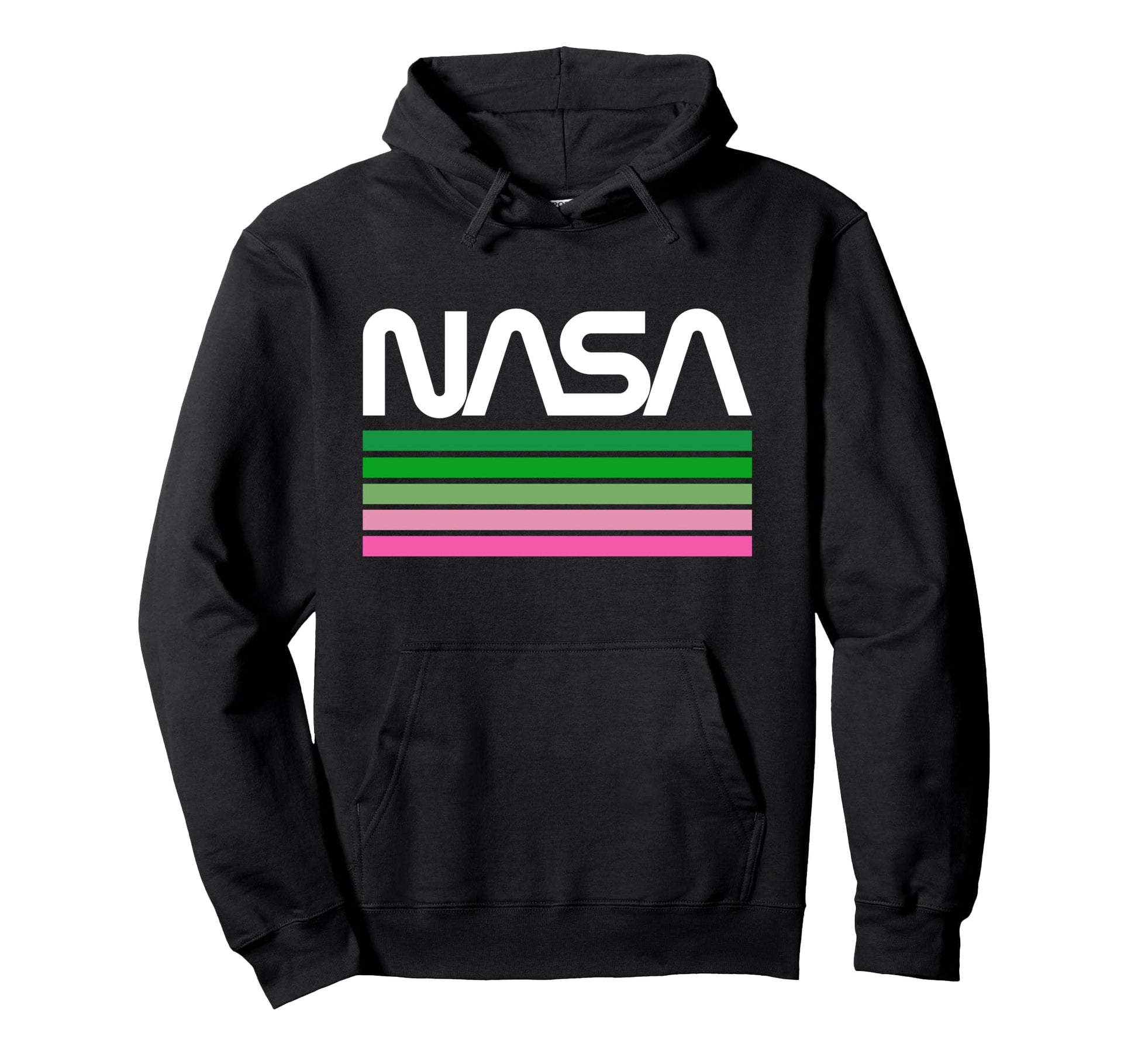 Nasa Stripe Worm Logo Hoodie - Unique Graphic Unisex - T-Shirt, Sweatshirt, Hoodie