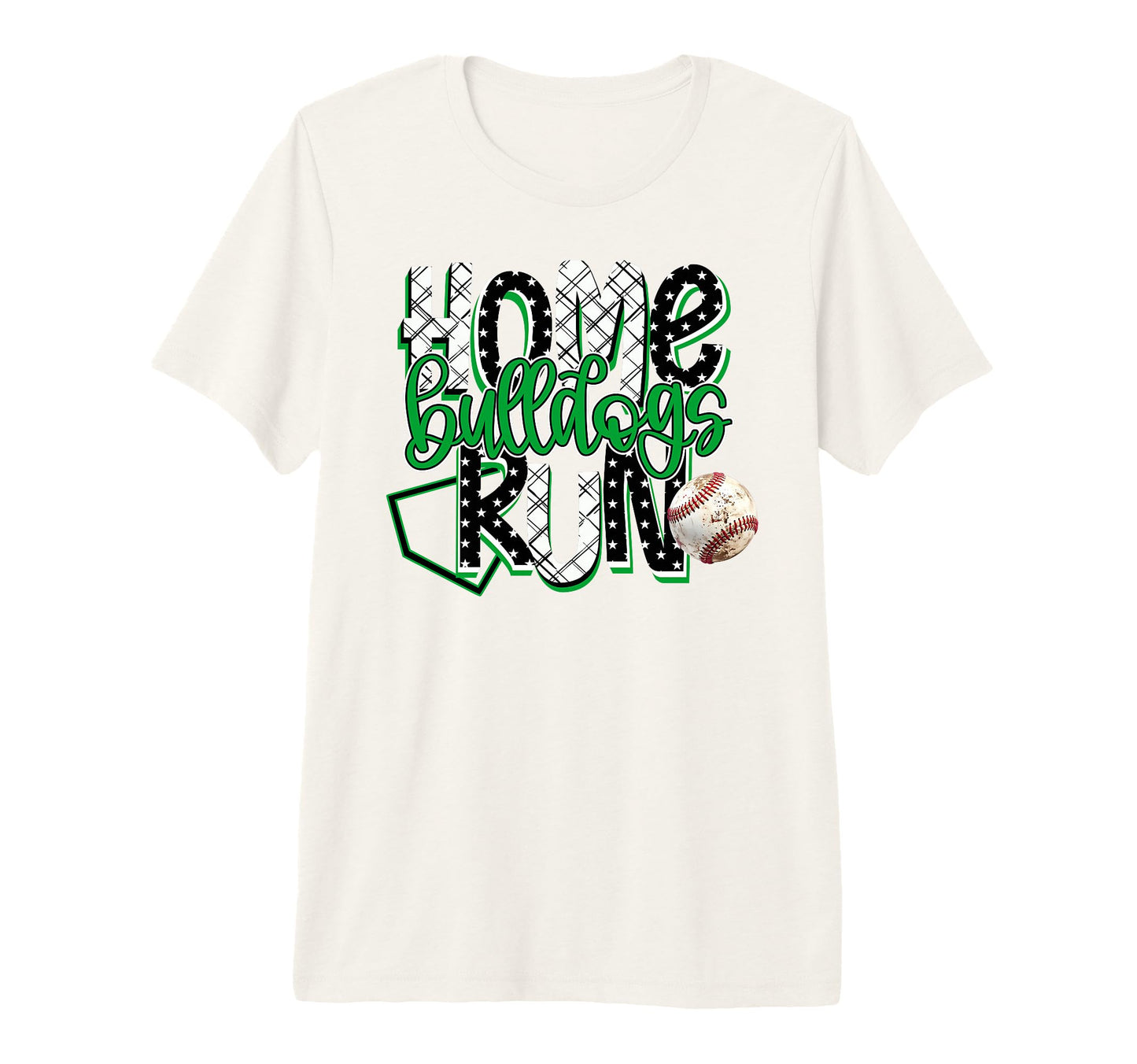 Home Run Bulldogs Baseball Game T-Shirt - Casual Everyday Wear Men Women - T-Shirt, Sweatshirt, Hoodie