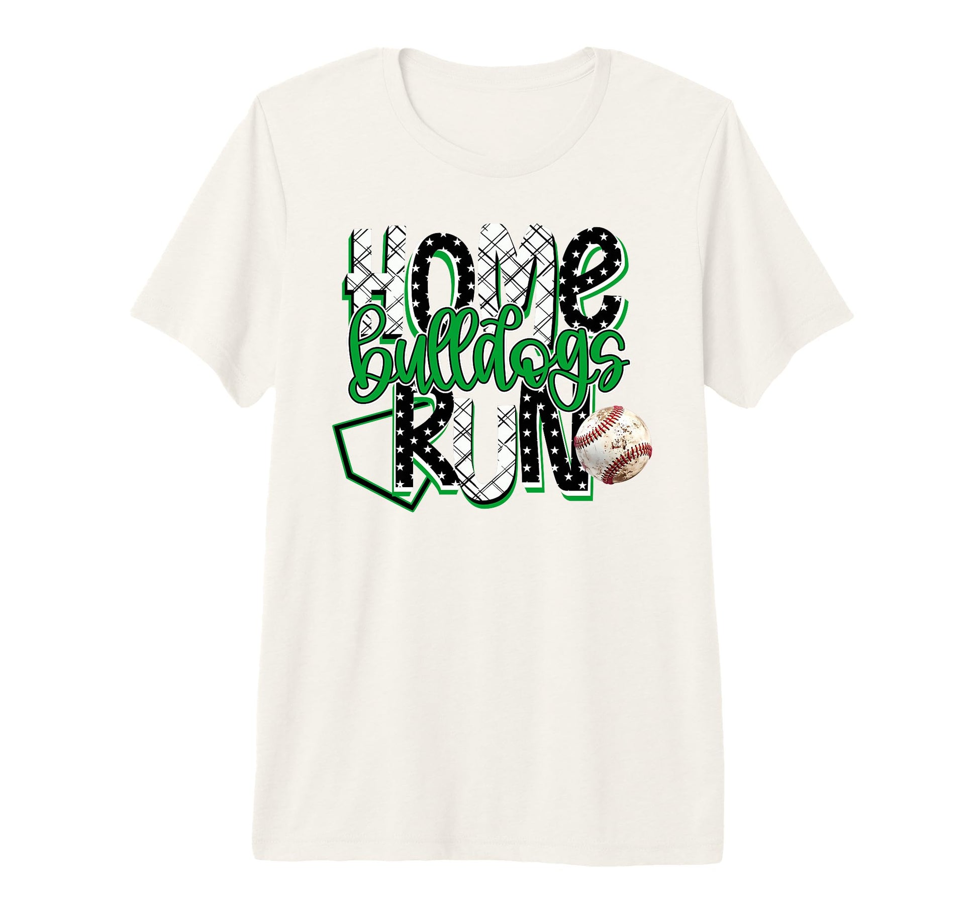 Home Run Bulldogs Baseball Game T-Shirt - Casual Everyday Wear Men Women - T-Shirt, Sweatshirt, Hoodie