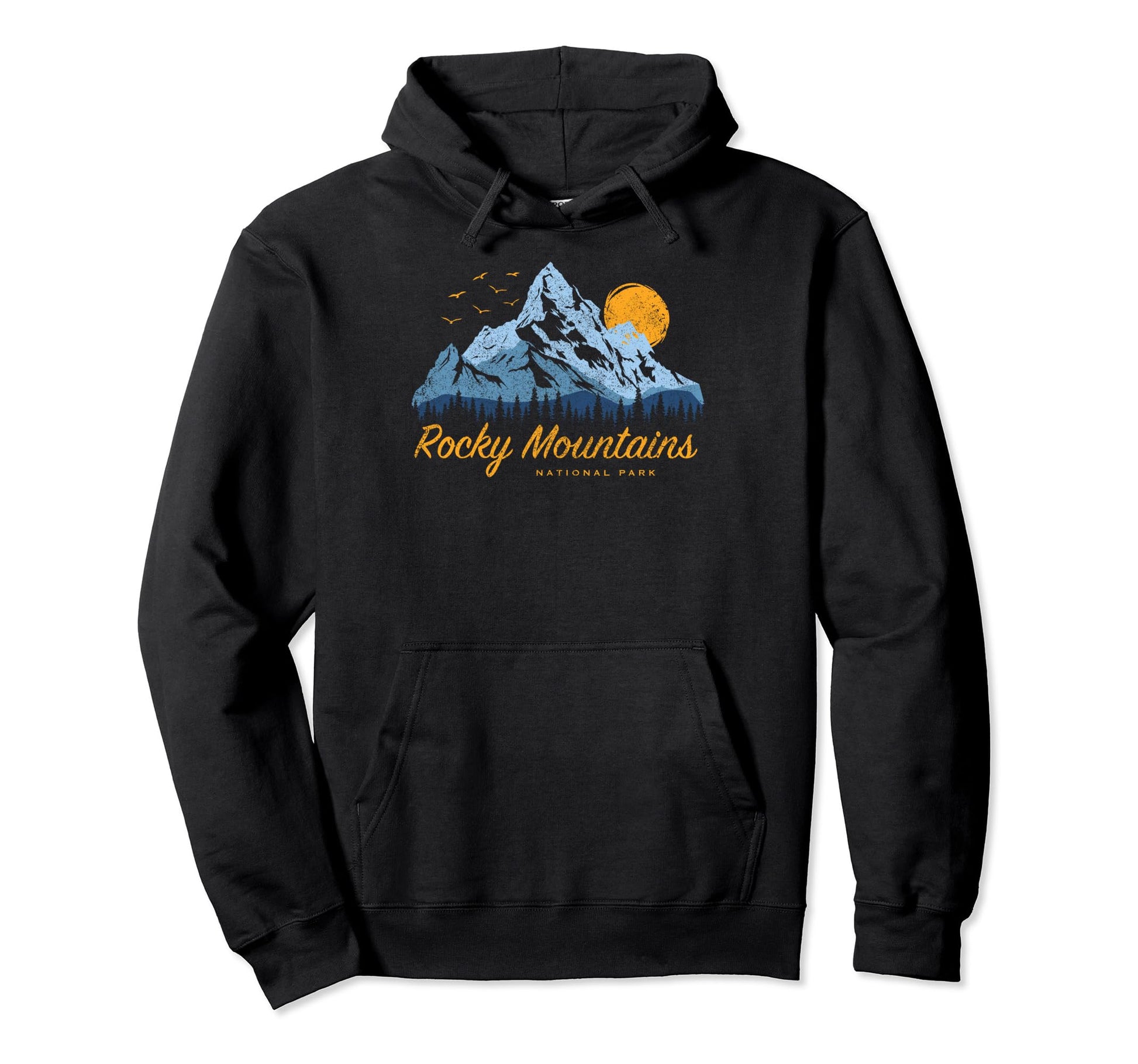 Rocky Mountains National Park Us Hoodie - Fun Novelty Design for Adults - T-Shirt, Sweatshirt, Hoodie