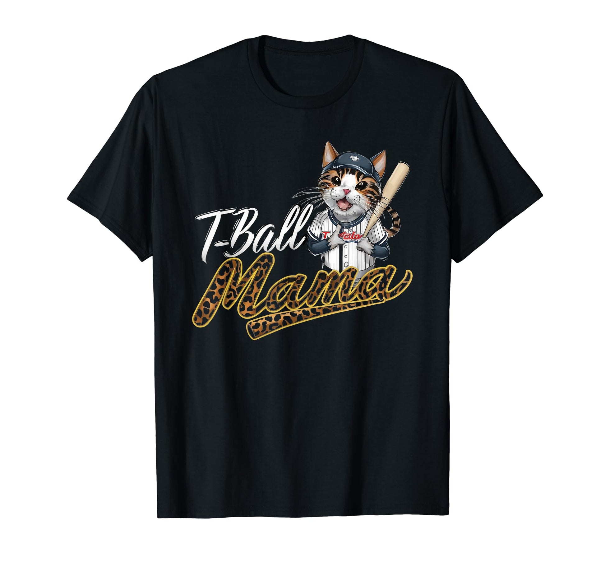 Teeball Mom Leopard T Ball Mom Mothers T-Shirt - Custom Art Print Unisex - T-Shirt, Sweatshirt, Hoodie