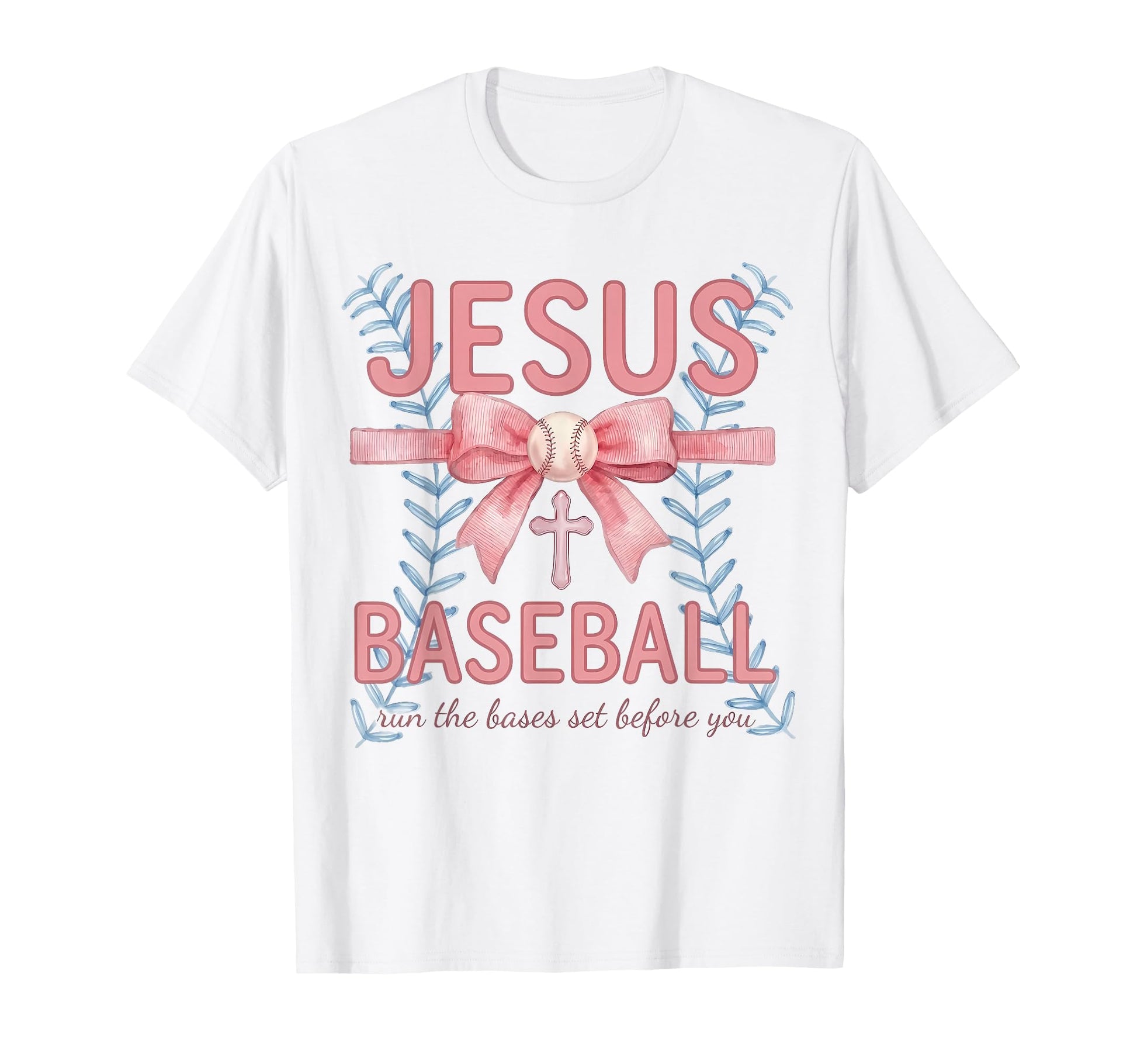 Jesus And Baseball Runs Bases Set T-Shirt - Minimalist Print Men Women - T-Shirt, Sweatshirt, Hoodie
