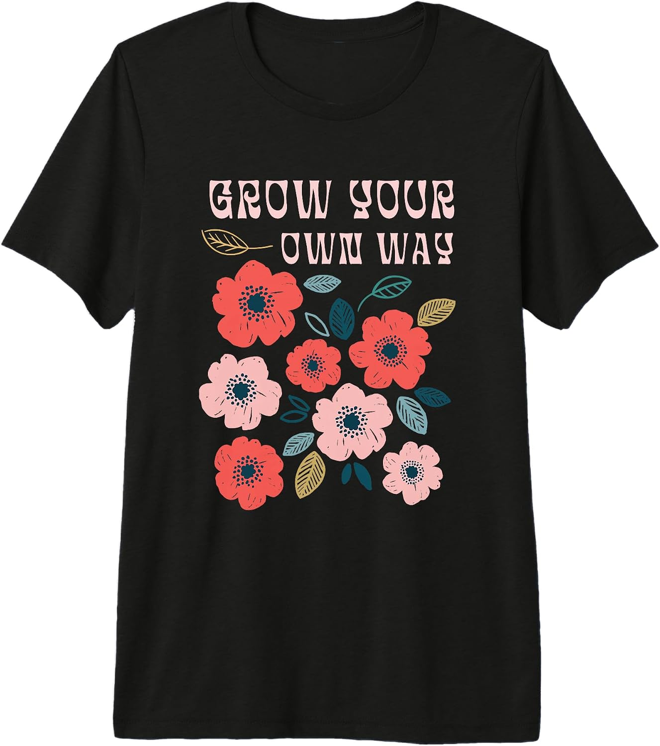 Floral Teen-age Design with Flowers - Adult & Kids T-Shirts, Sweatshirts & Hoodies apparel design preview 1