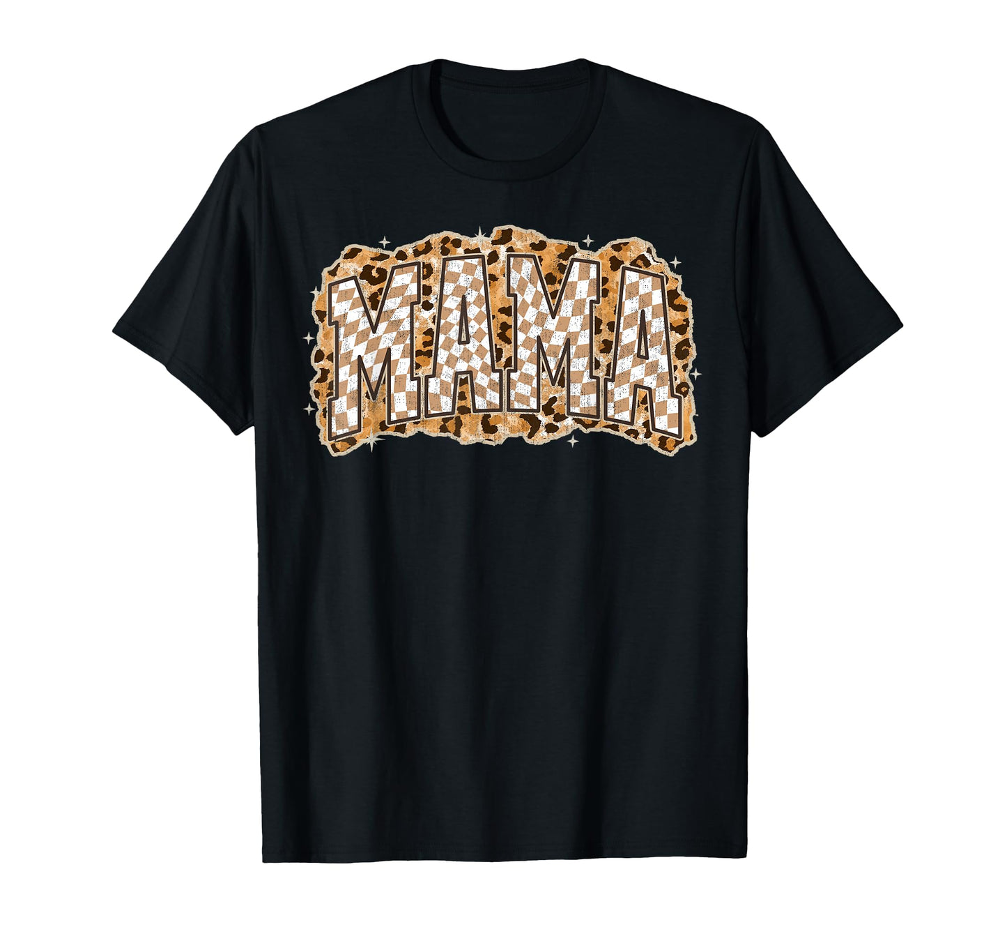 Leopard Checkered Mama Mom Mothers Day T-Shirt - Streetwear Style Men Women - T-Shirt, Sweatshirt, Hoodie