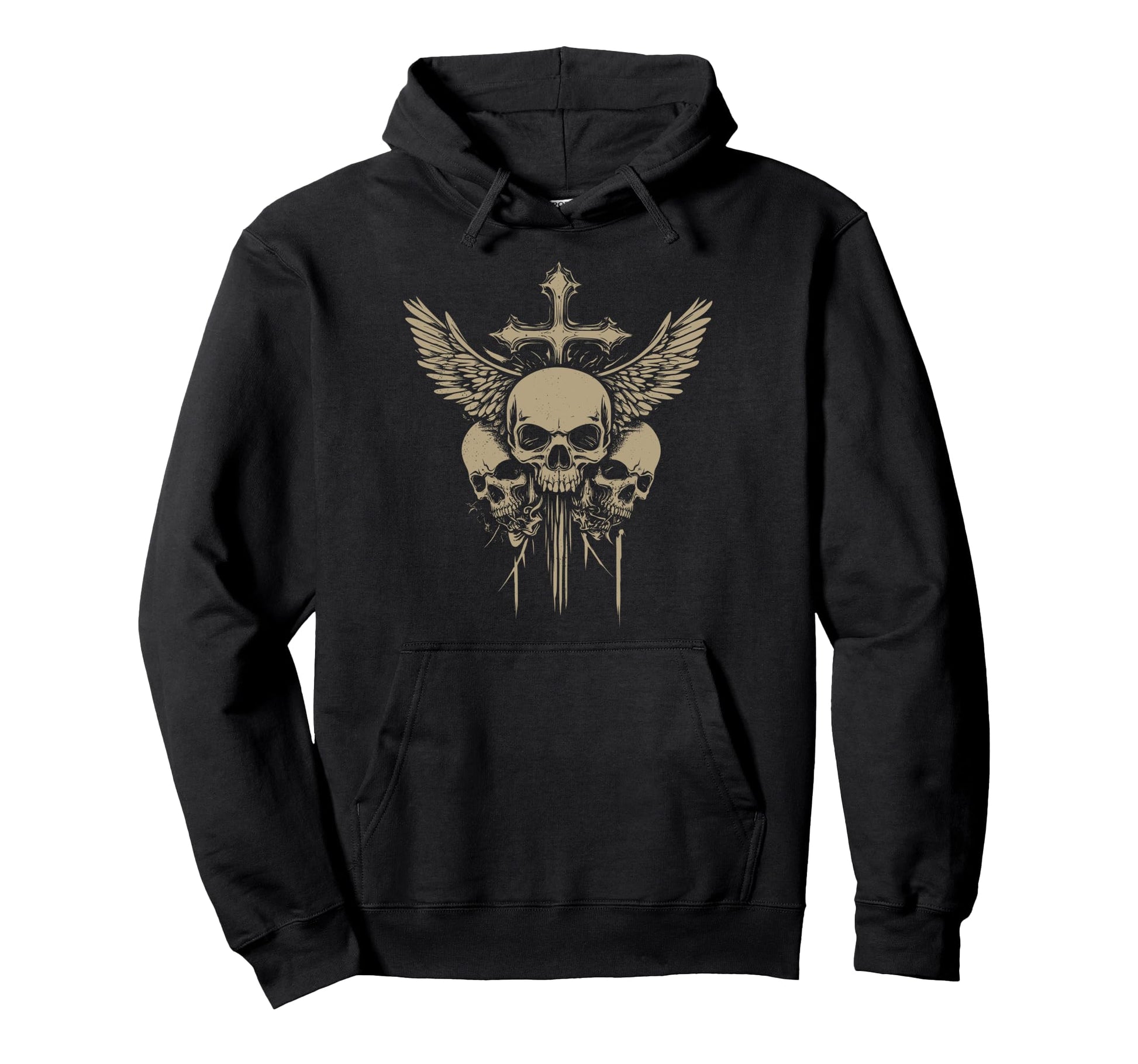 Skull Cross Y2K Grunge Aesthetic Alt Hoodie - Trendy Graphic Men Women - T-Shirt, Sweatshirt, Hoodie
