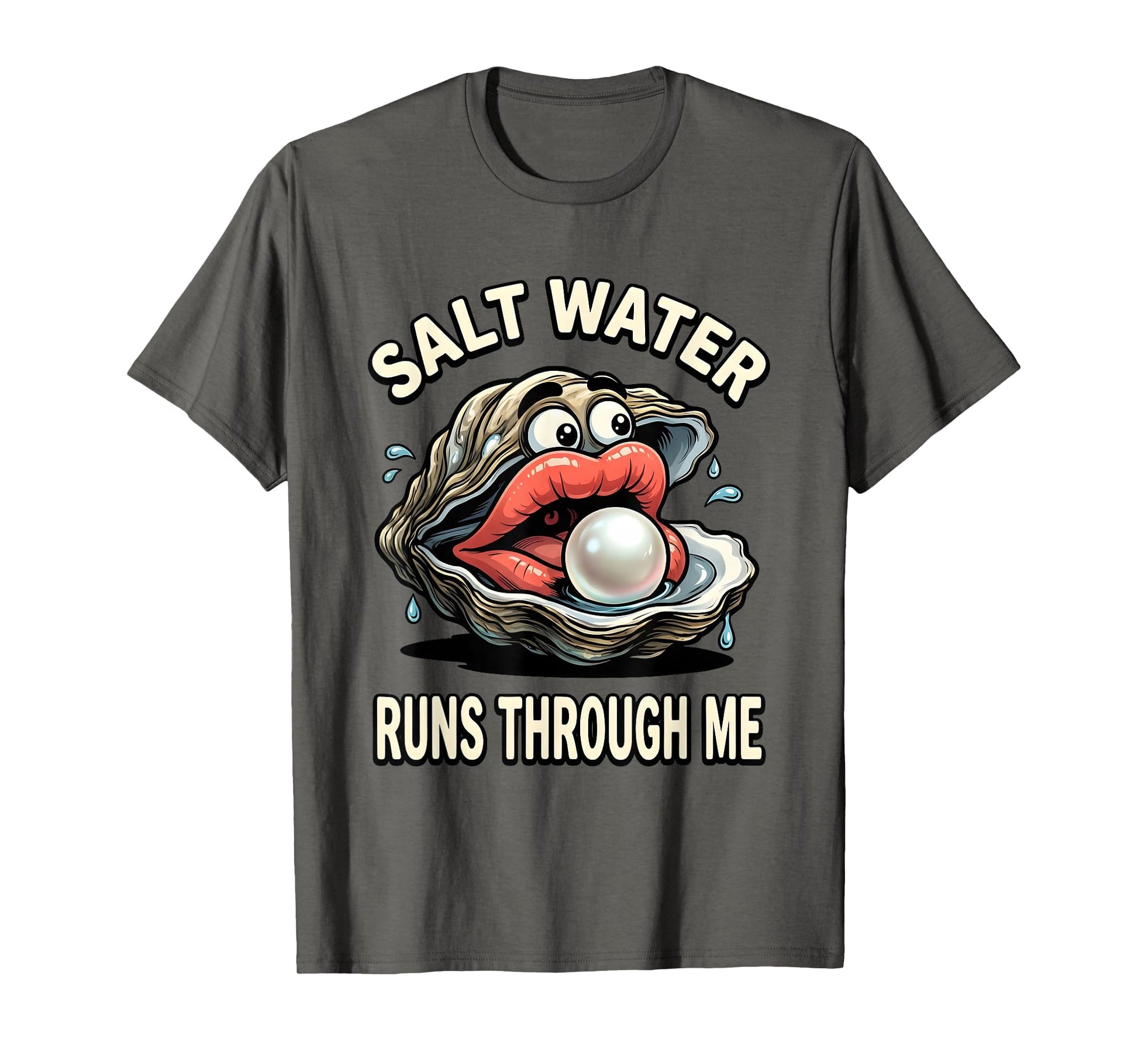 Salt Water Runs Through Me Ocean Lover T-Shirt - Trendy Graphic Men Women - T-Shirt, Sweatshirt, Hoodie