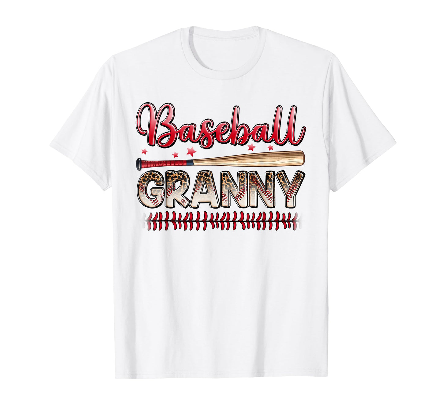 Baseball Granny Funny Leopard T-Shirt - Casual Everyday Wear for Adults - T-Shirt, Sweatshirt, Hoodie