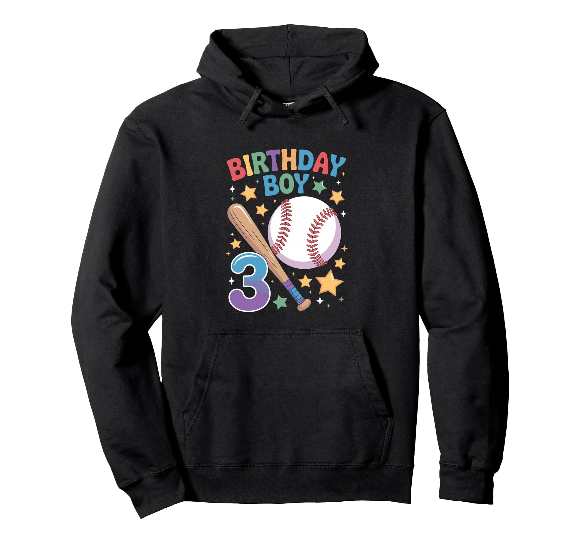 Birthday 3Rd Birthday Baseball Hoodie - Fun Novelty Design for Adults - T-Shirt, Sweatshirt, Hoodie