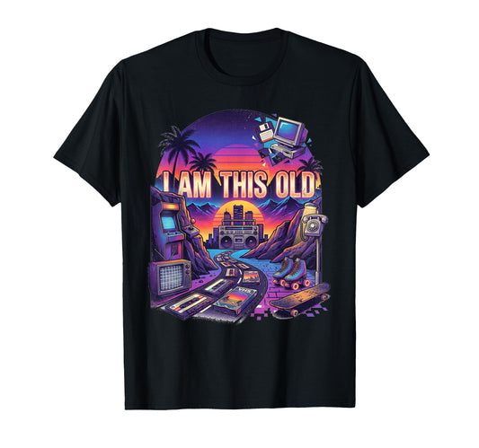 1980S Themed Party Synthwave 80S 90S T-Shirt - Custom Art Print for Adults - T-Shirt, Sweatshirt, Hoodie