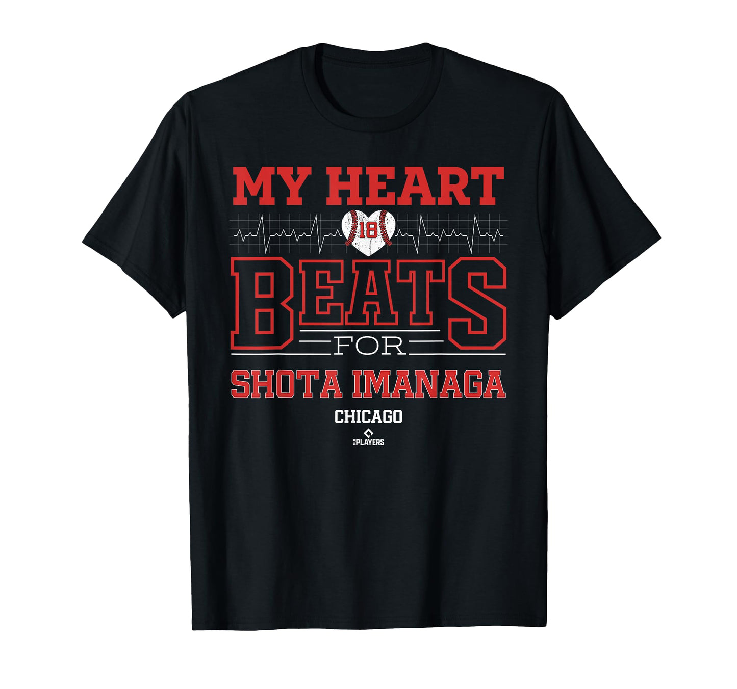 My Heart Beats Shota Imanaga Chicago T-Shirt - Novelty Apparel Unisex - T-Shirt, Sweatshirt, Hoodie