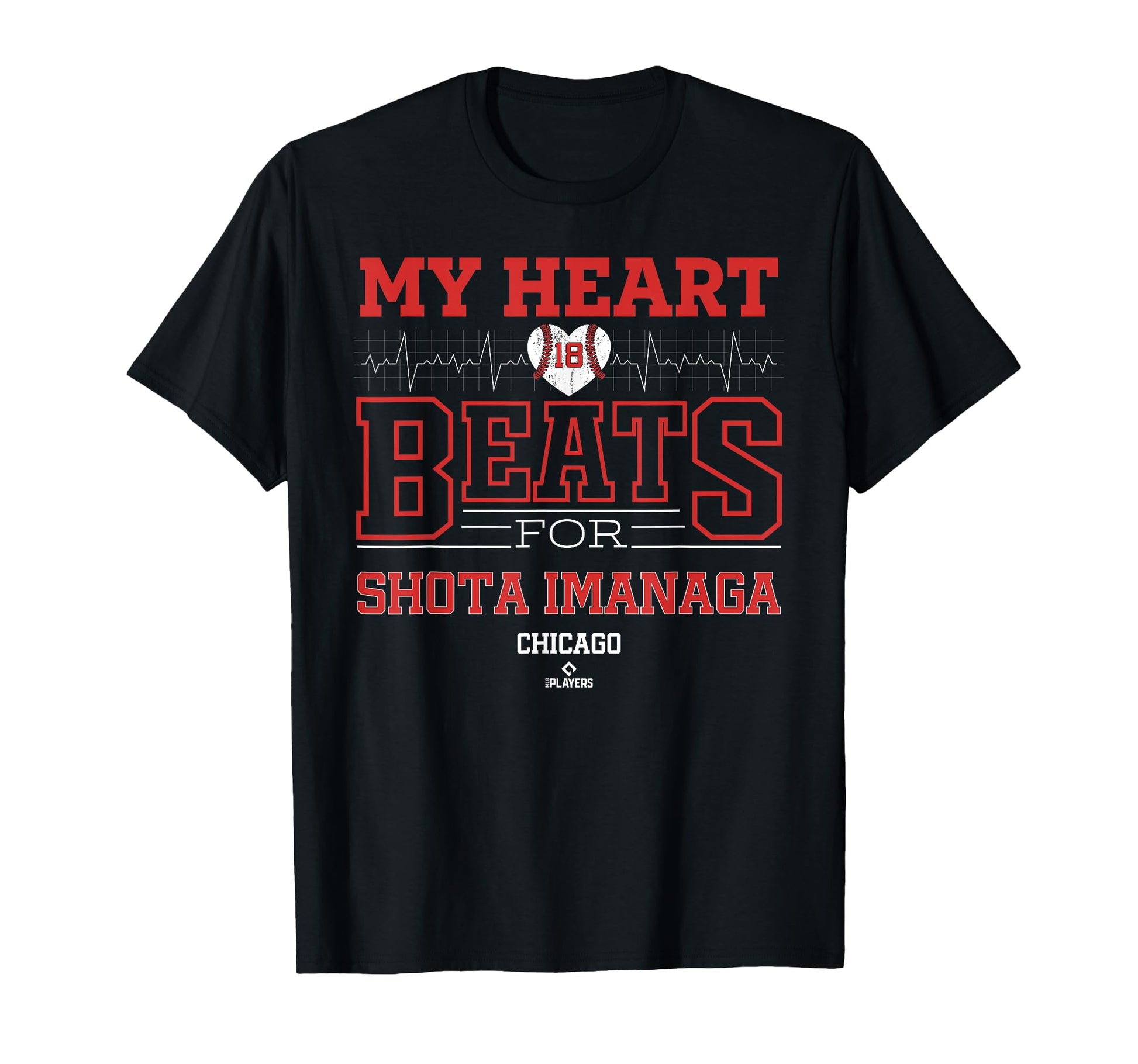 My Heart Beats Shota Imanaga Chicago T-Shirt - Novelty Apparel Unisex - T-Shirt, Sweatshirt, Hoodie