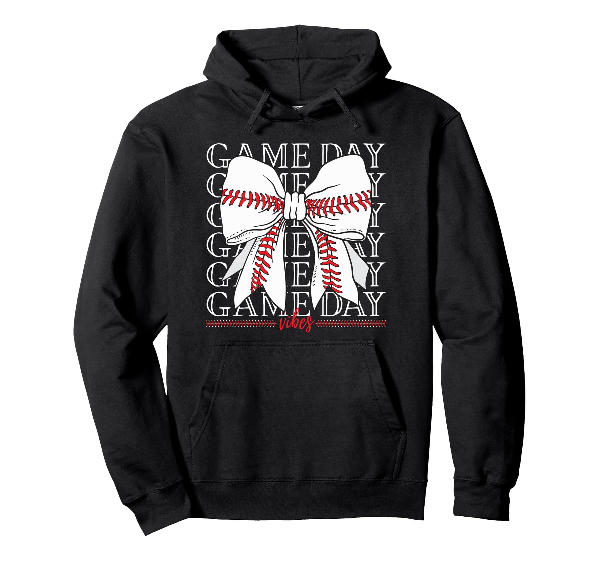 Game Day Vibes Coquette Bow Baseball Mama Hoodie - Streetwear Style Unisex - T-Shirt, Sweatshirt, Hoodie
