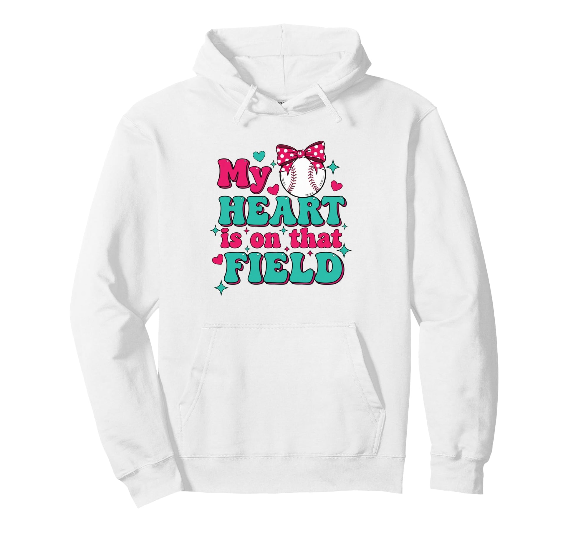 My Heart Is That Field Funny Baseball Hoodie - Fun Novelty Design Unisex - T-Shirt, Sweatshirt, Hoodie