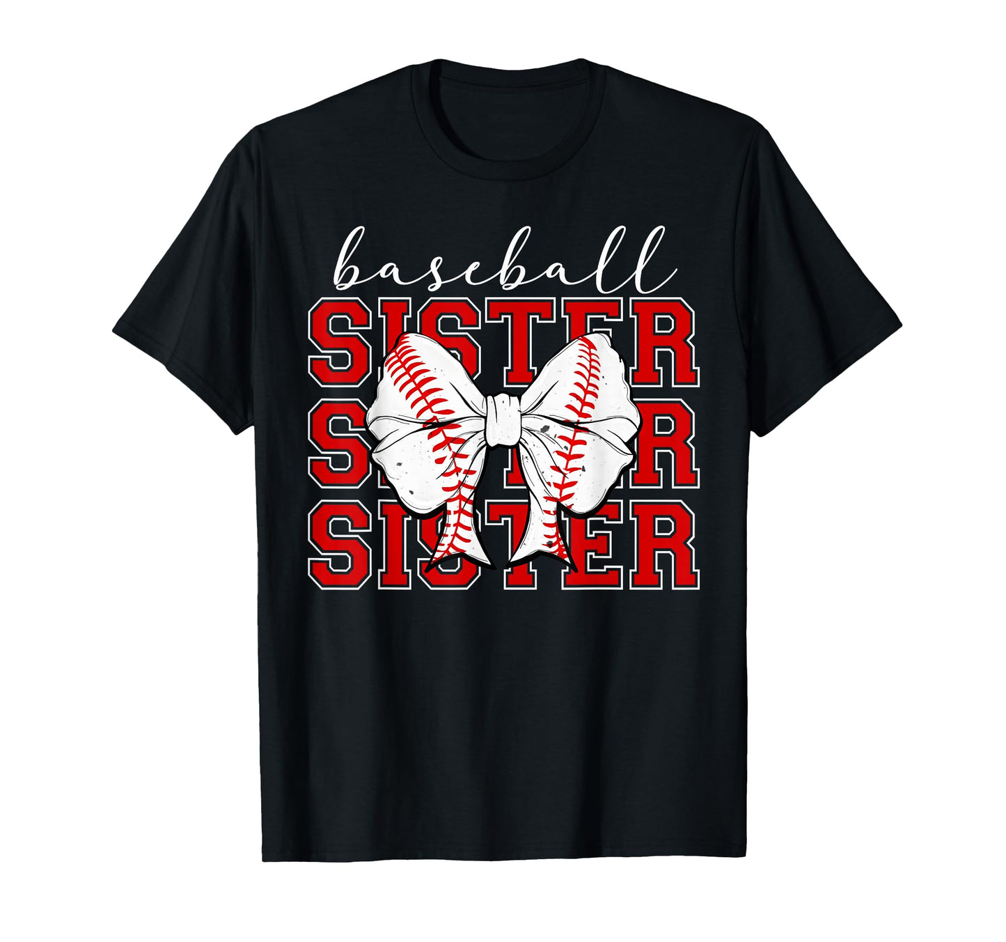 Baseball Sister Sport Lover Sister T-Shirt - Trendy Graphic for Adults - T-Shirt, Sweatshirt, Hoodie